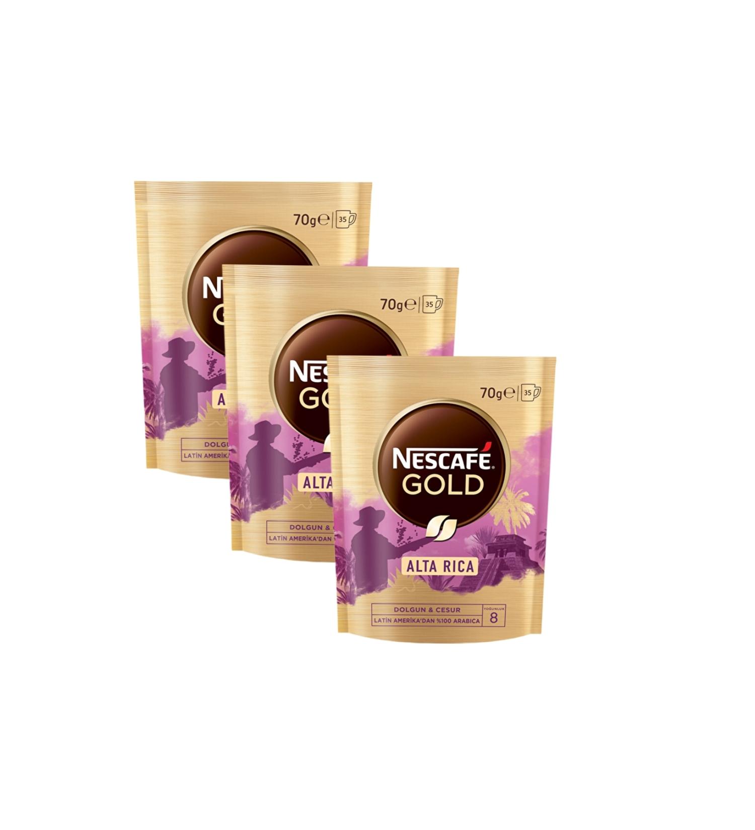 Nescafe Gold Alta Rica 70 Gr *3 pieces