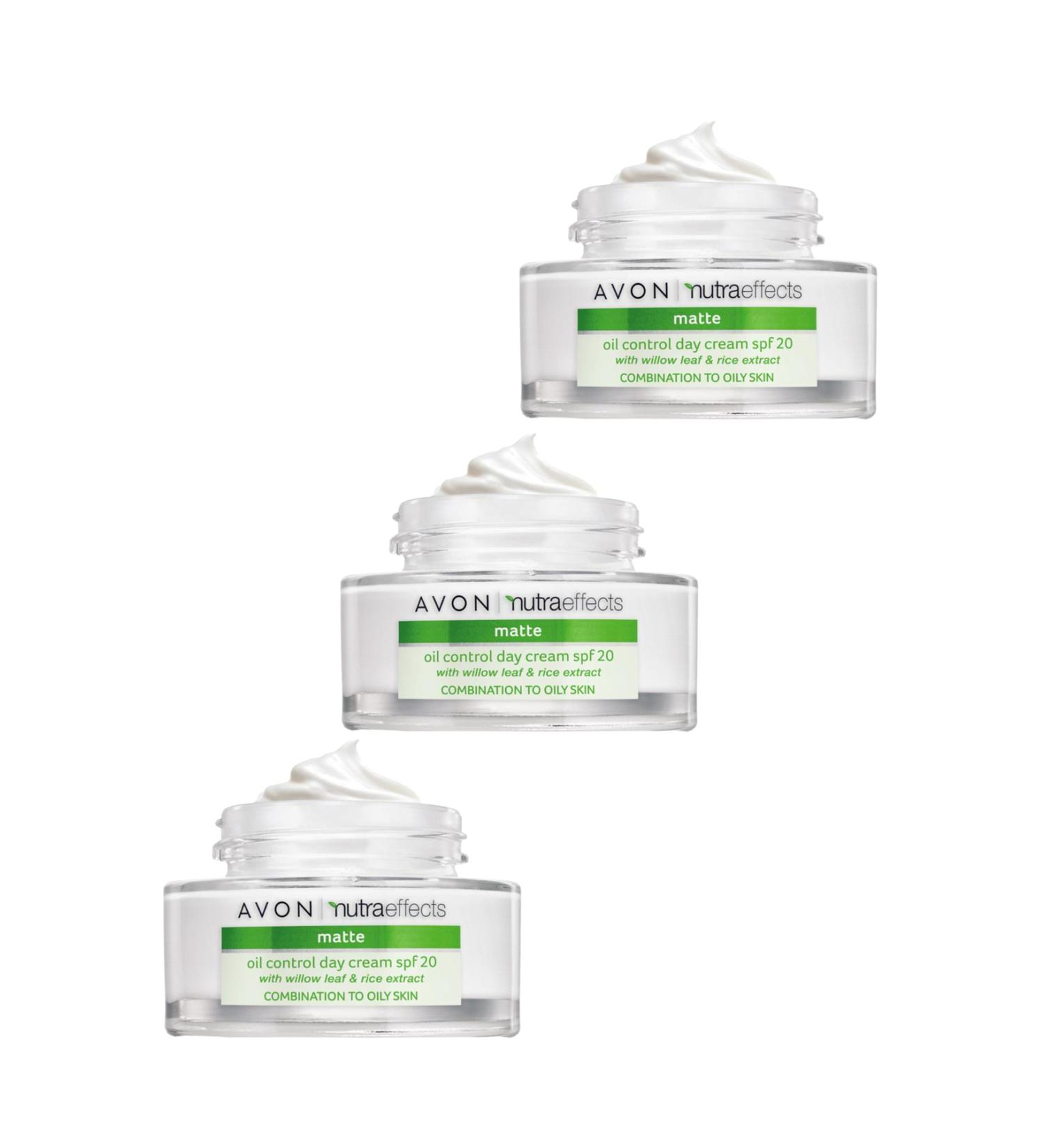 Avon Nutra Effects Matte Day Cream Spf20 50 Ml. Triple Set