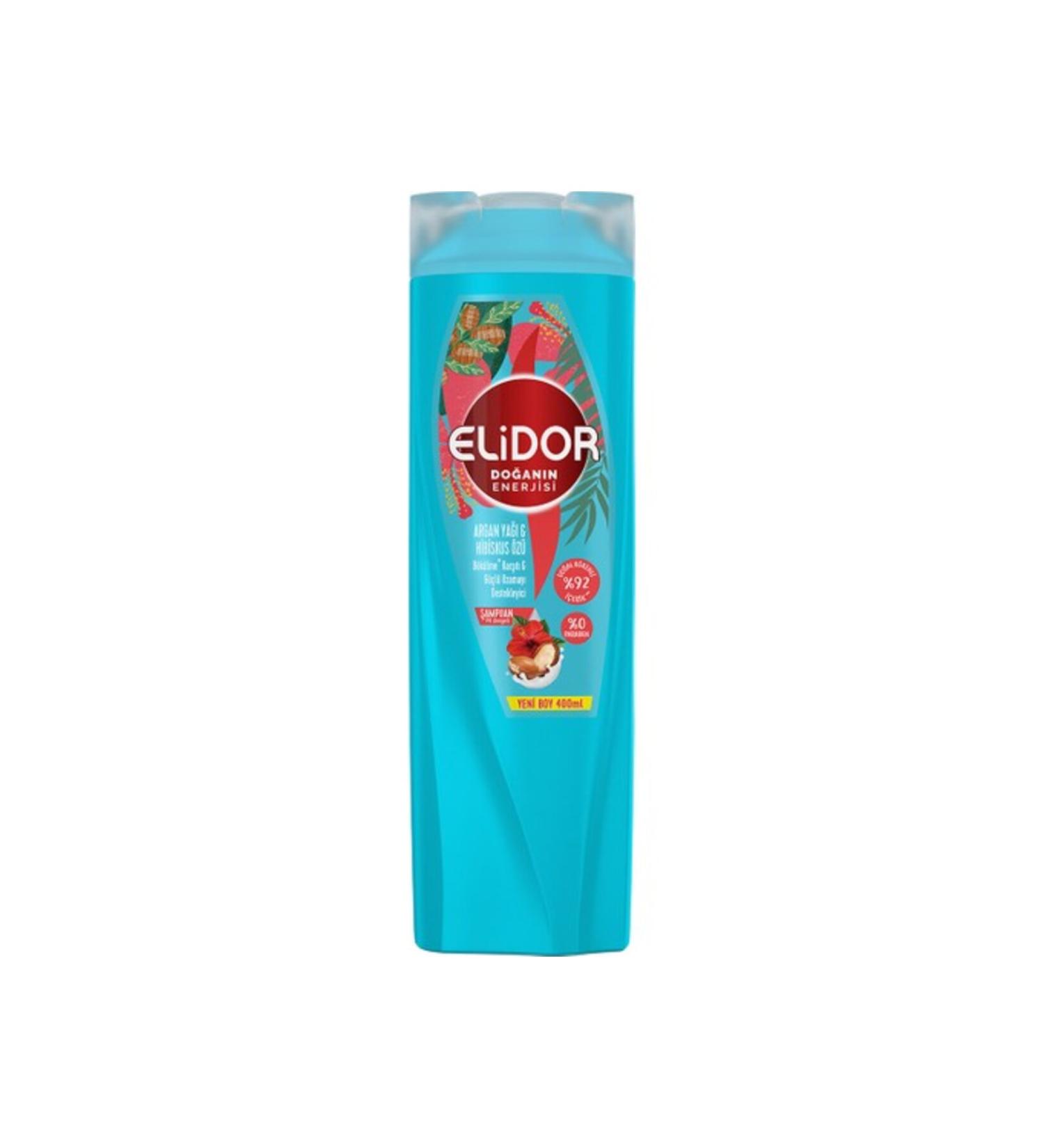 Elidor Nature's Energy Hair Care Shampoo Argan Oil & Hibiscus Extract Anti-Loss & Strong Growth - Buy Online on GoSupps.com