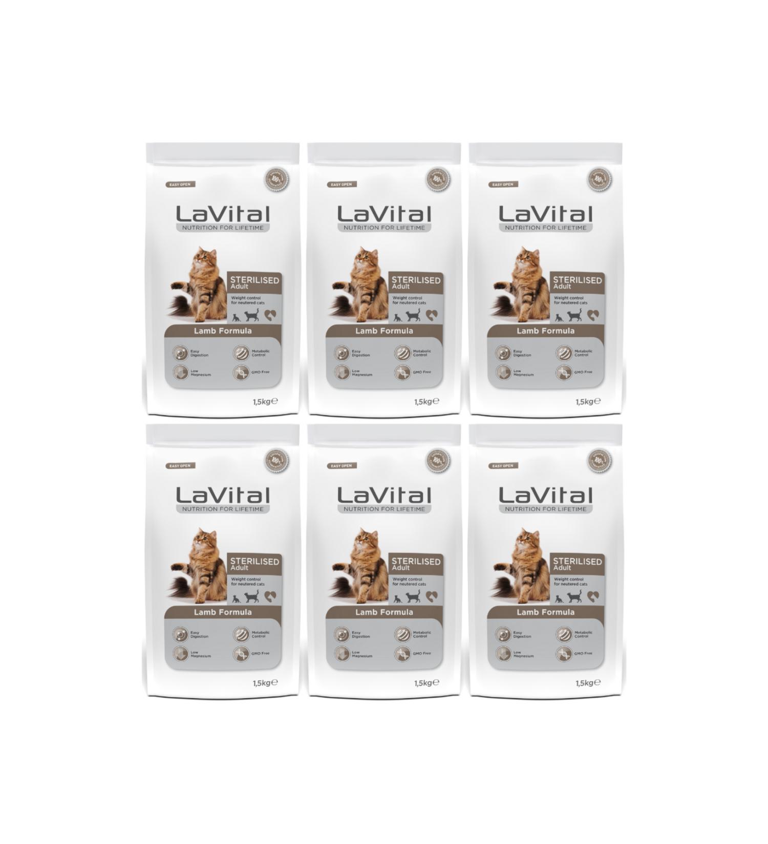 La Vital Lamb Premium Sterile Cat Food 1.5 Kg - 6 Packs