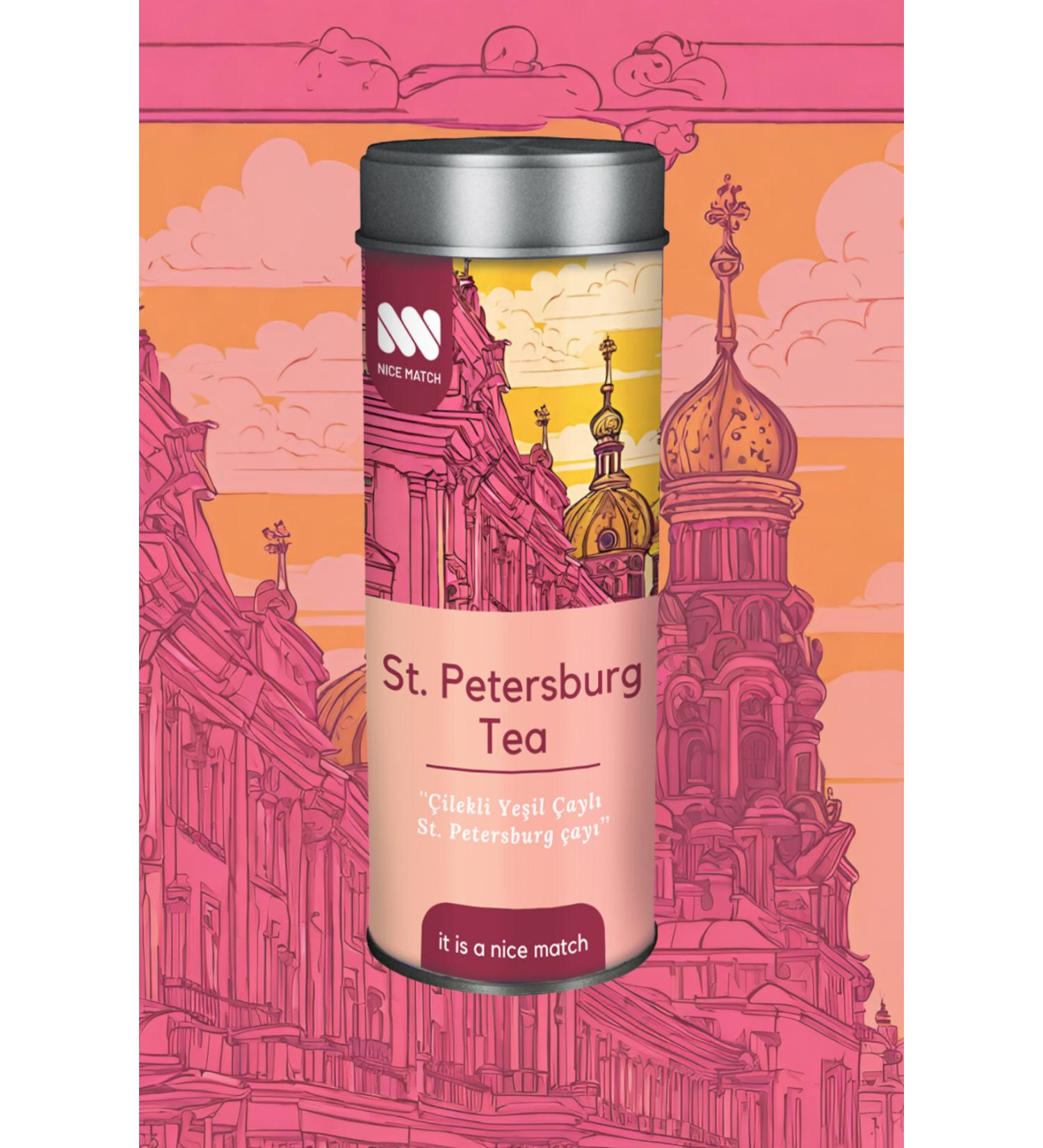 Nice Match St. Petersburg Tea - Strawberry Green Tea St. Petersburg Tea 50 gr - Buy Online on GoSupps.com