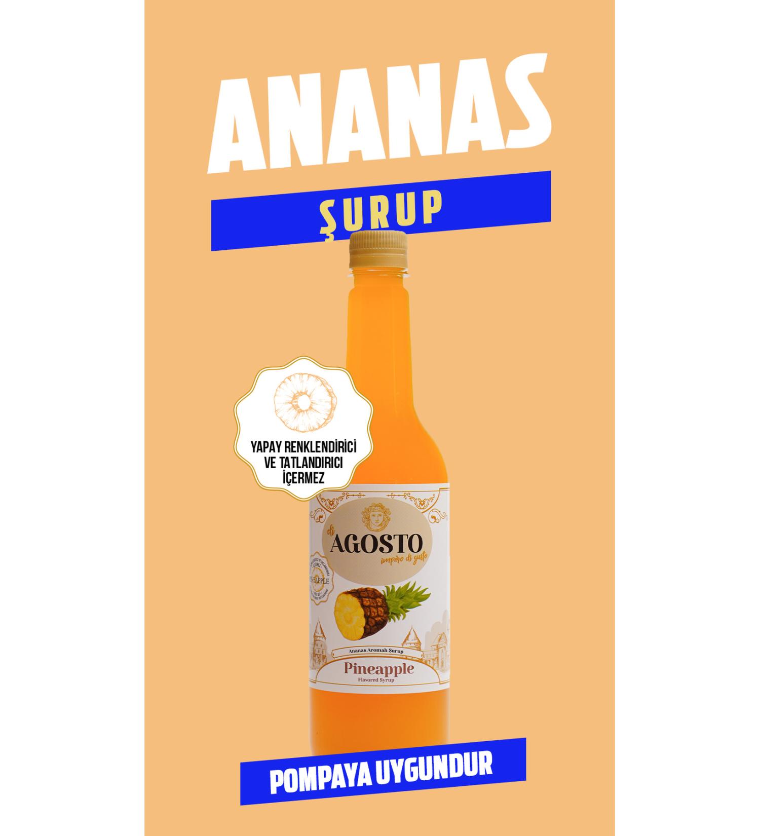 AGOSTO 6 X 750 ml Pineapple Flavored Syrup