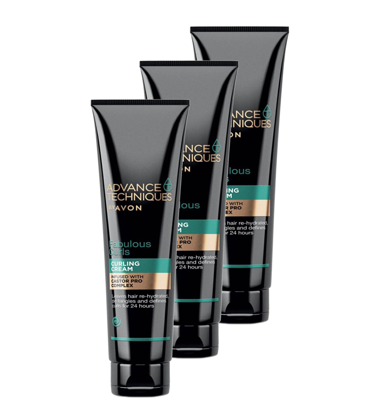 Avon Advance Techniques Curl Styling Leave-In Hair Care Cream 150 Ml. Triple Set - Buy Online on GoSupps.com