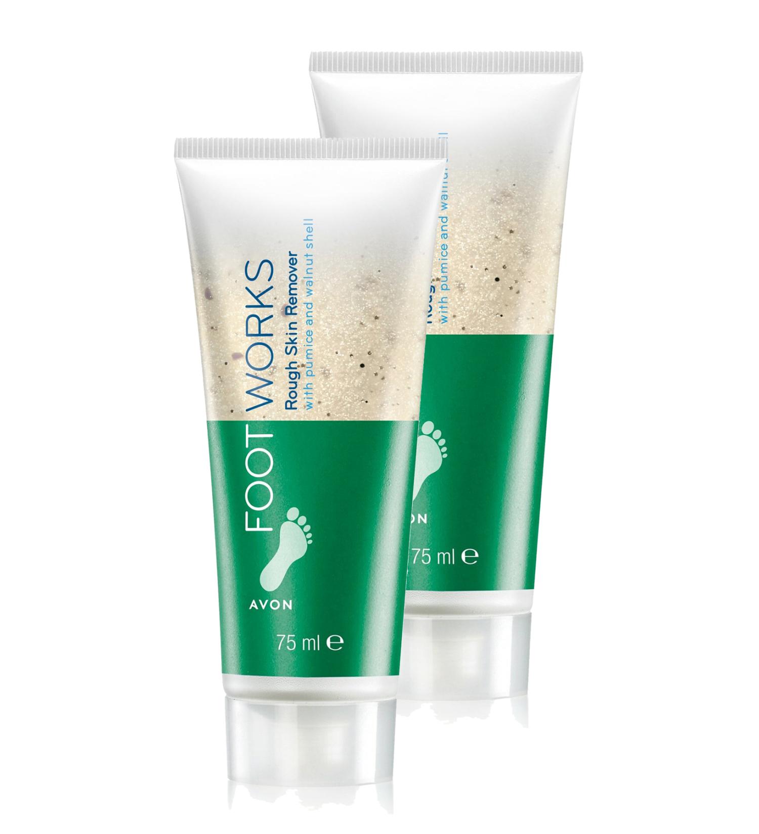 Avon Foot Works Rough Hard Skin Purifying Foot Peeling 75 Ml. Set of Two