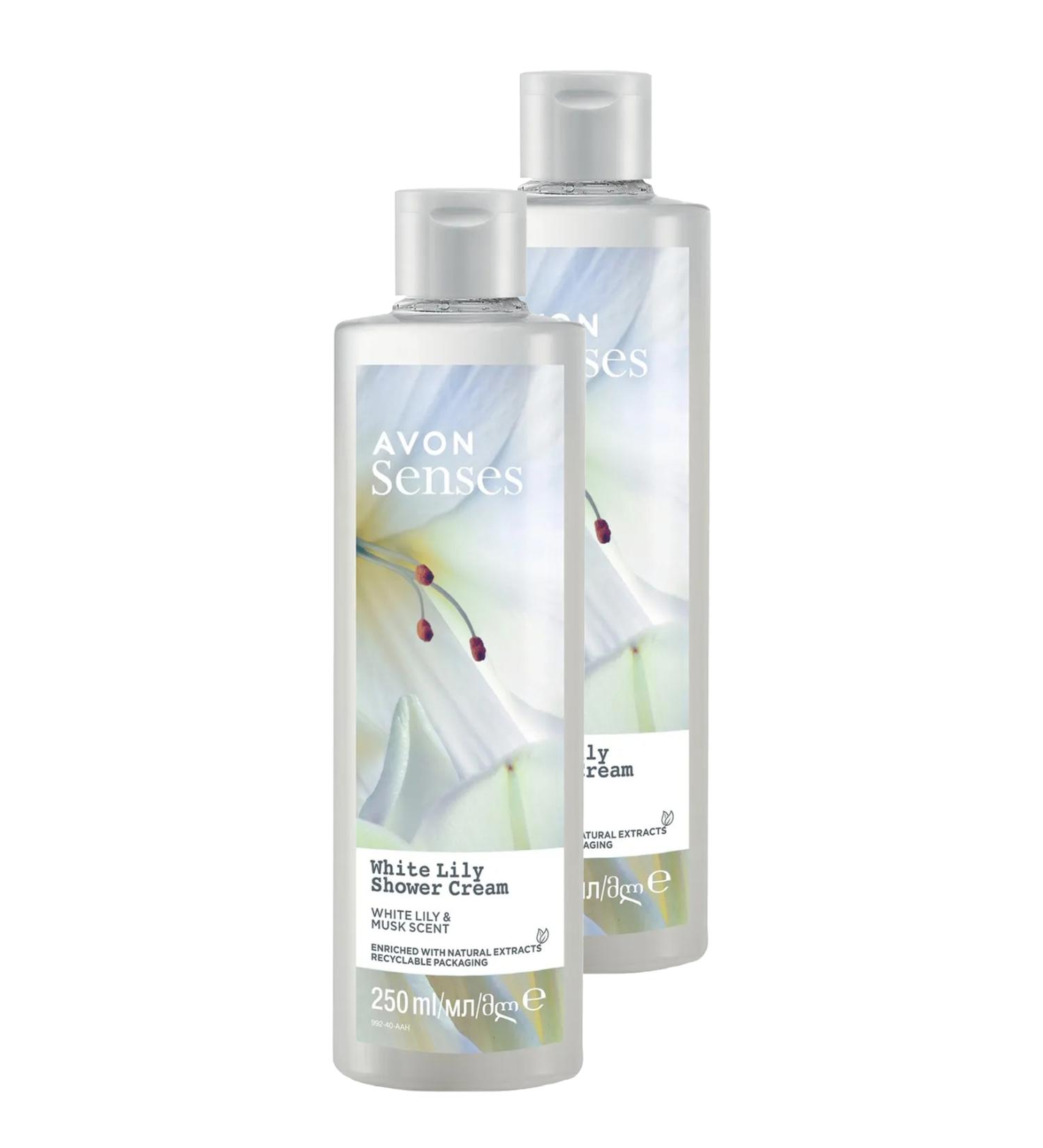 Avon Senses White Lily White Lily Scented Shower Gel 250 Ml. Set of Two - Buy Online on GoSupps.com