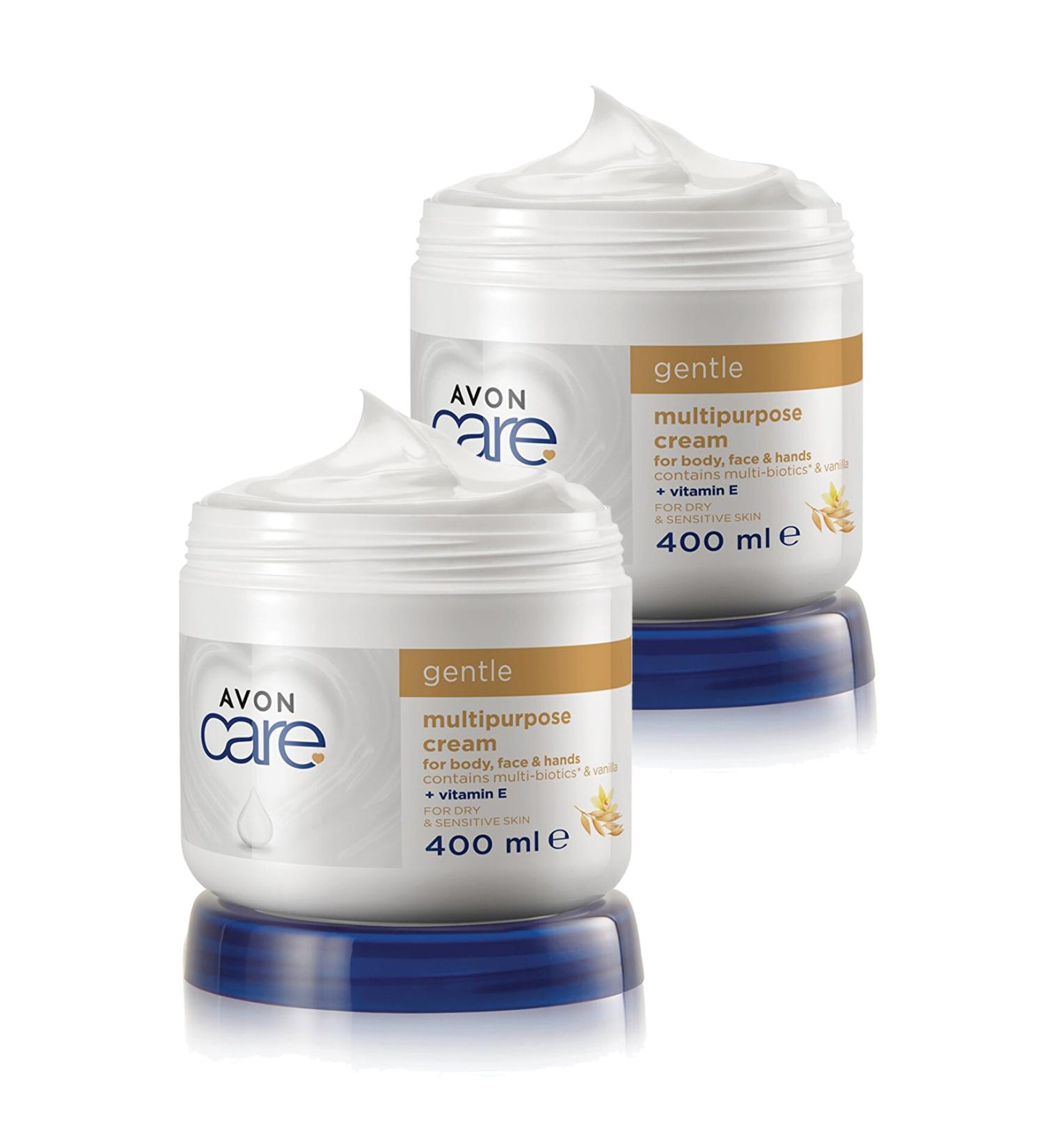 Avon Care Multi-Purpose Cream for Dry Skin with Vitamin E and Vanilla 400 Ml. Duo Set