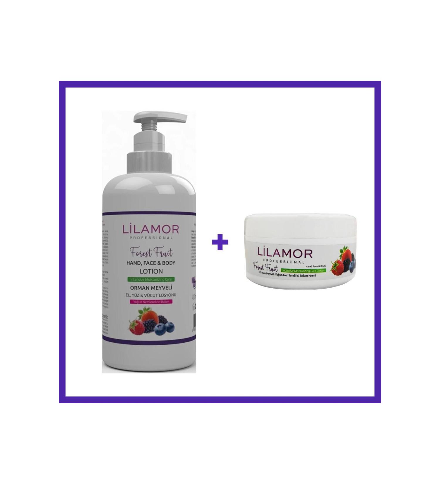 Lilamor Intensive Moisturizing Care Cream Forest Fruit 125 ml 400 ml