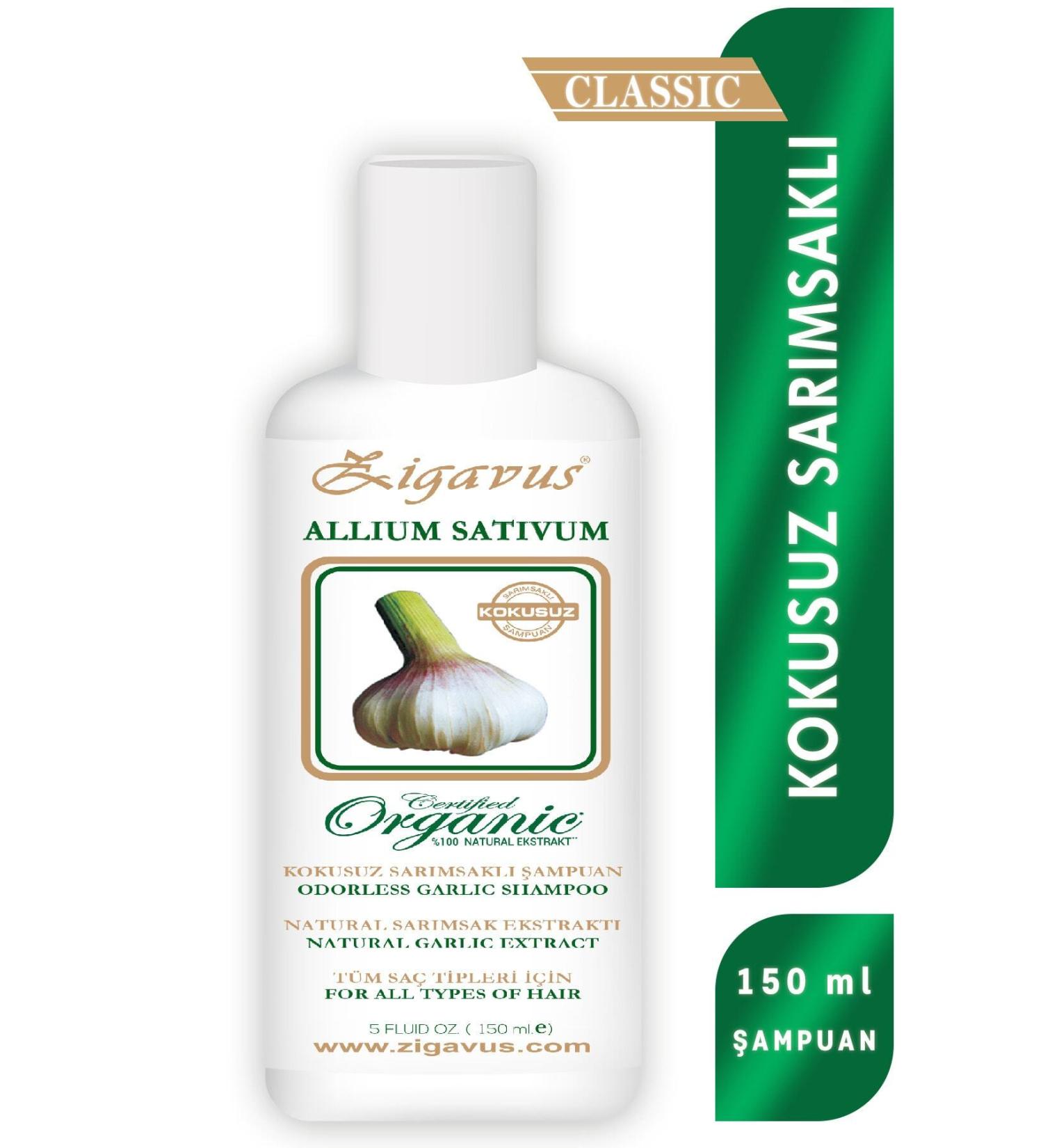 Zigavus Classic Anti-Hair Loss Odorless Garlic Shampoo 150 ml 8699349130015