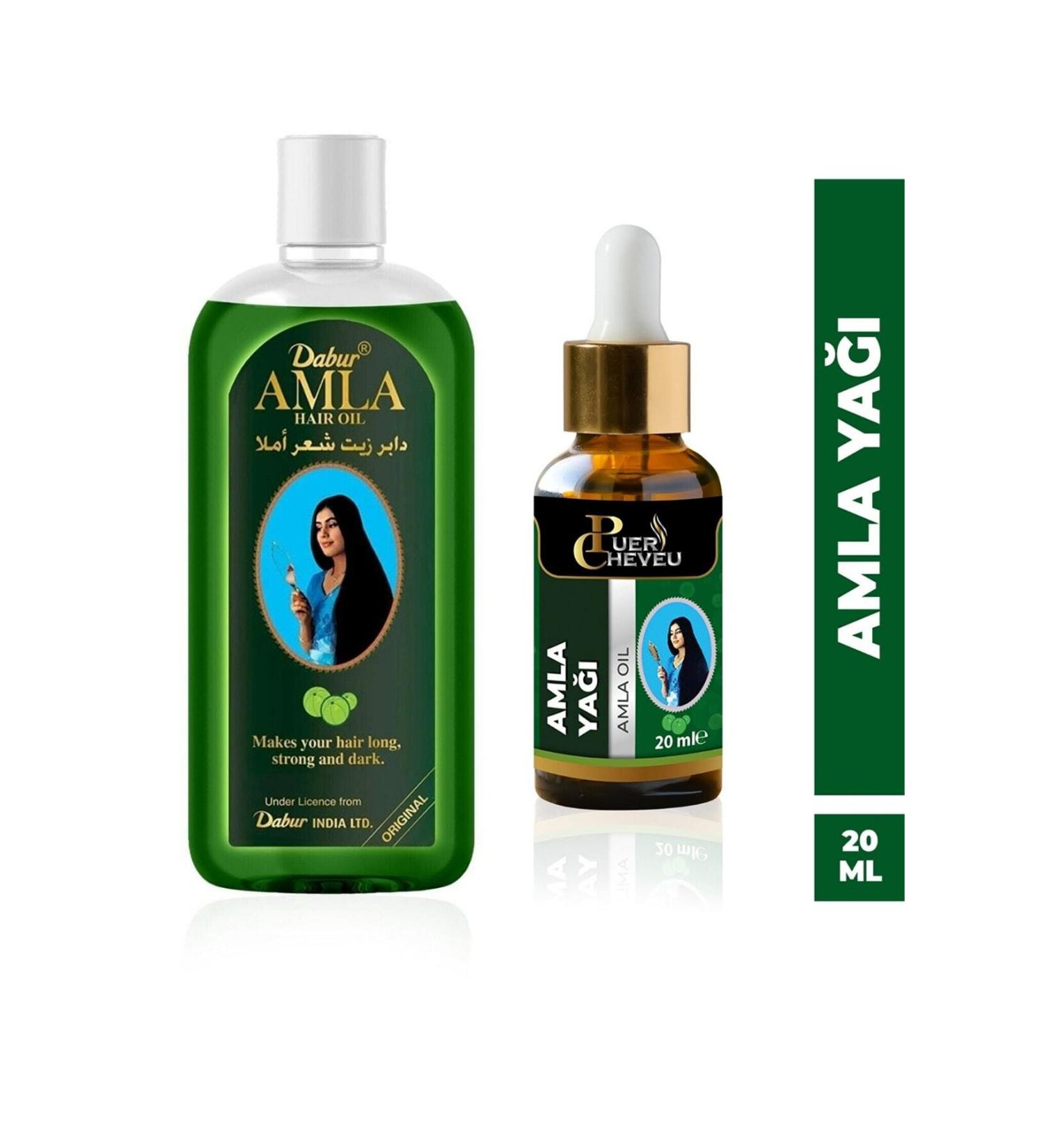 Dabur Amla Hair Care Oil 200 Ml + Amla Pure No Additive 20 Ml Deep Oil