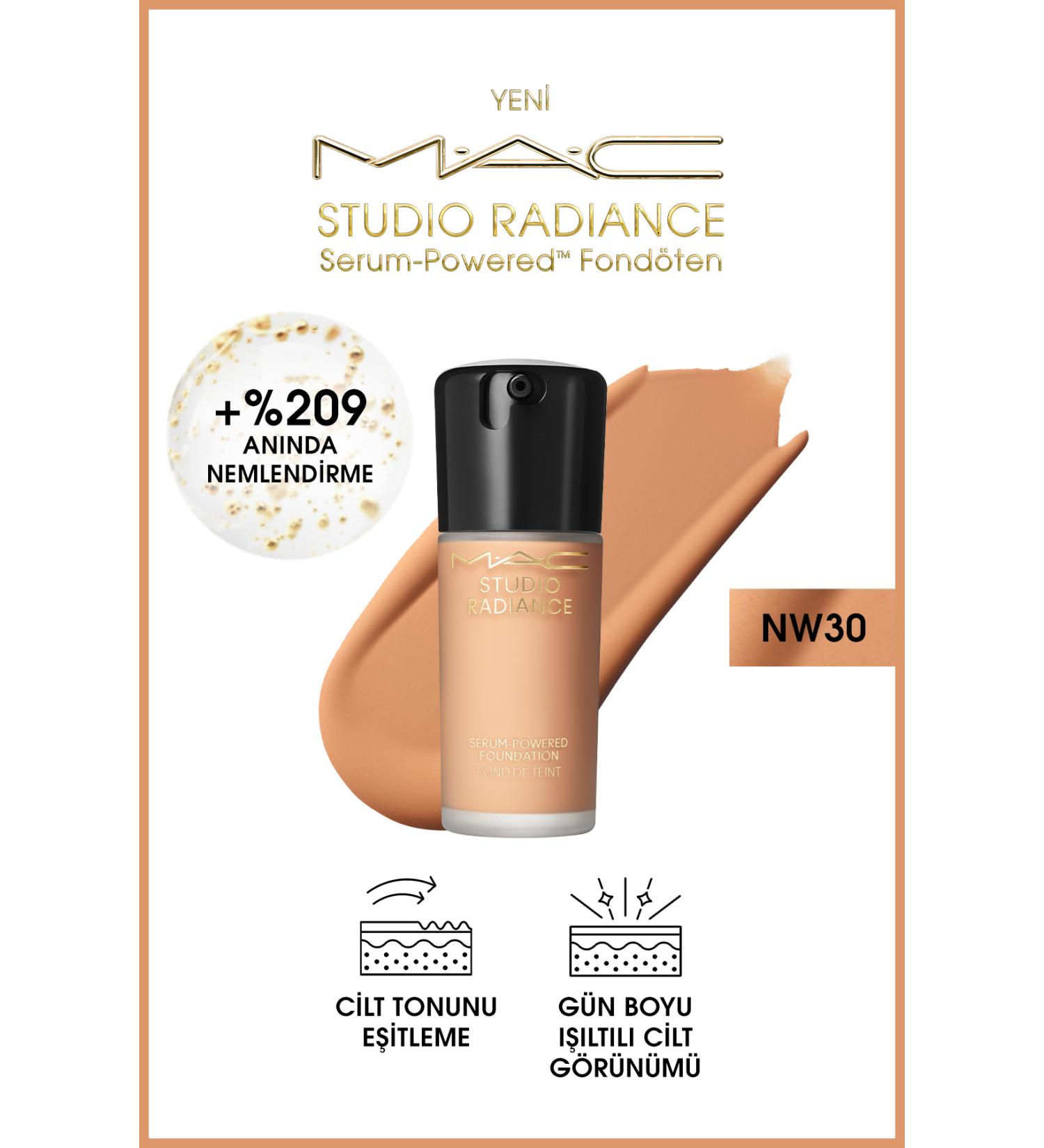 Mac Luminous Skin Look Studio Radiance Serum-Powered Foundation-NW30-30ml