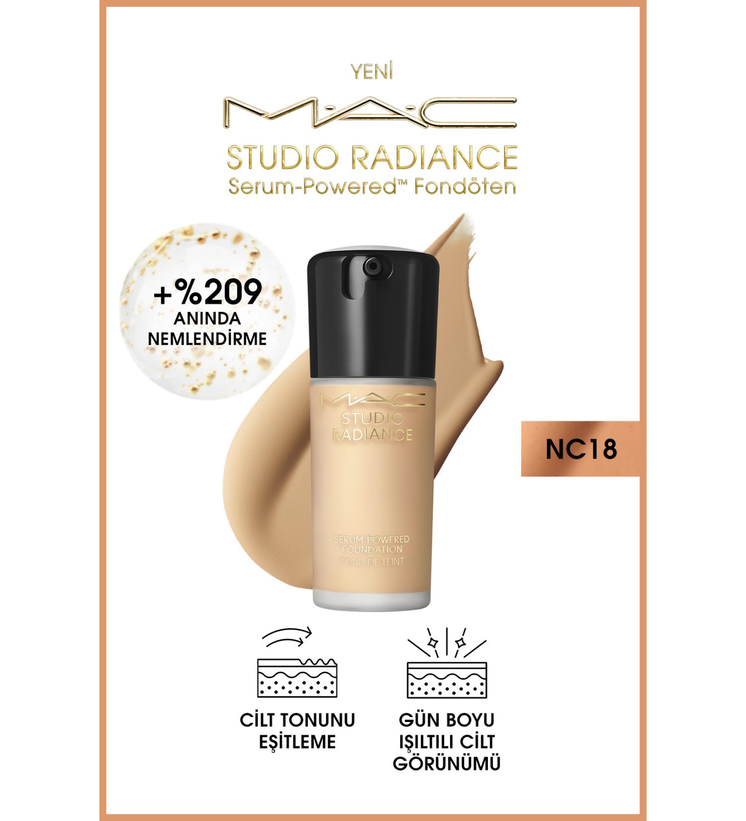 Mac Foundation-NC18 - Studio Radiance Serum-Powered 30 ml