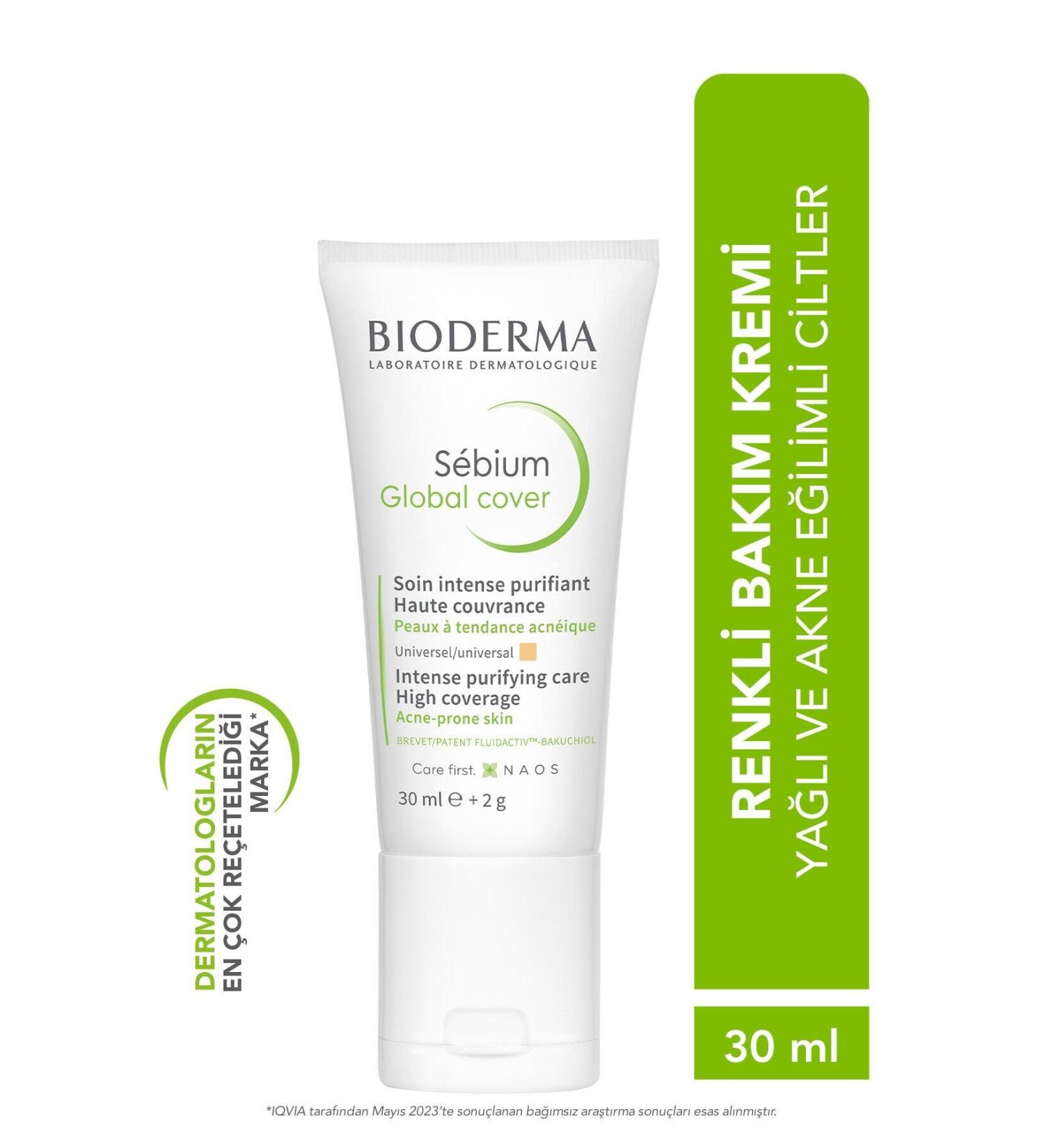 Bioderma SEBIUM GLOBAL COVER ANTI-ACNE COLOR CARE CREAM WITH AHA AND SALICYLIC ACID 30 ML GKURN742