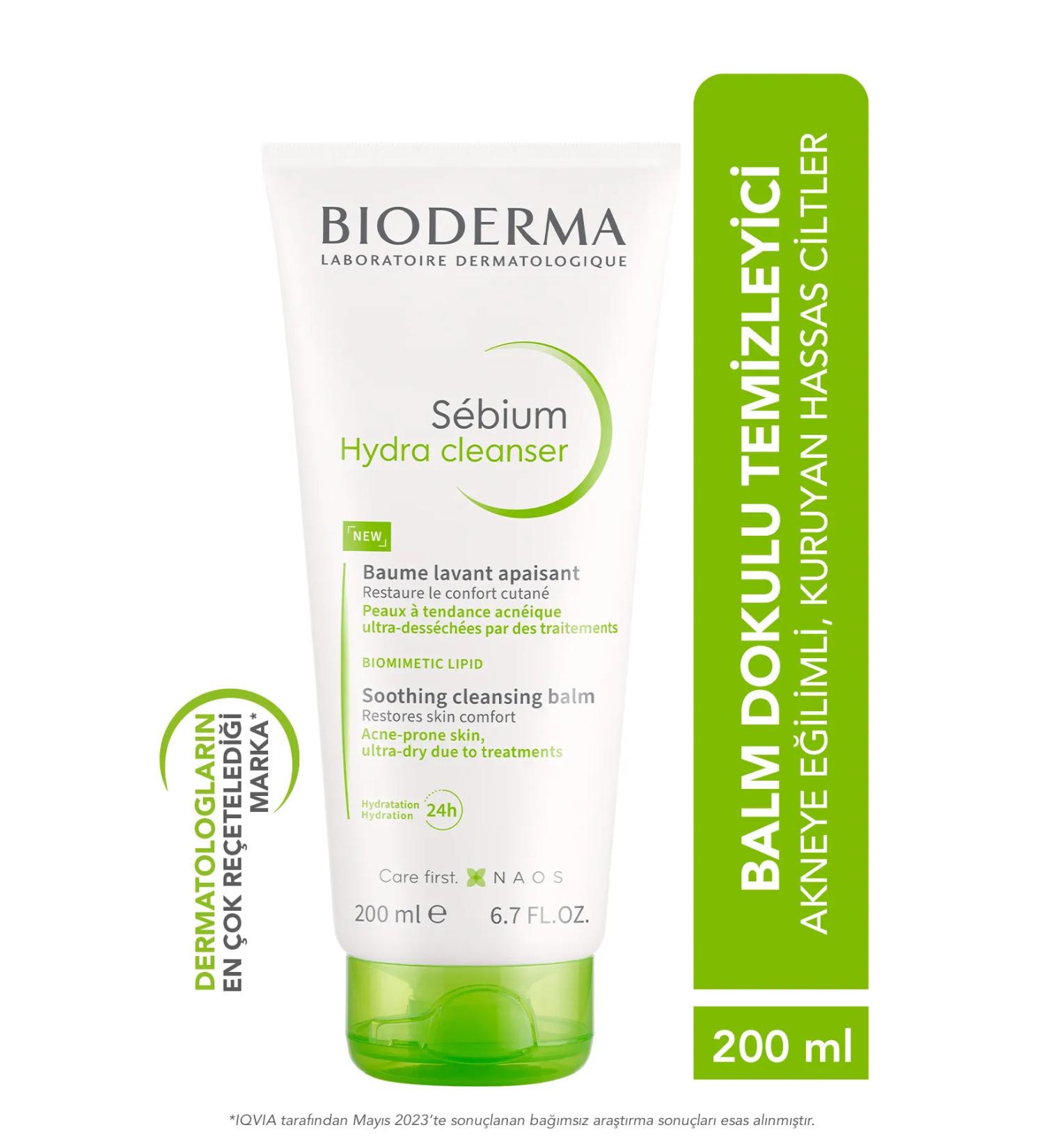 Bioderma SEBIUM HYDRA CLEANSER FOR SENSITIVE SKIN PRONE TO ACNE BALM TEXTURED CLEANSER 200 ML GK RN929 - Buy Online on GoSupps.com