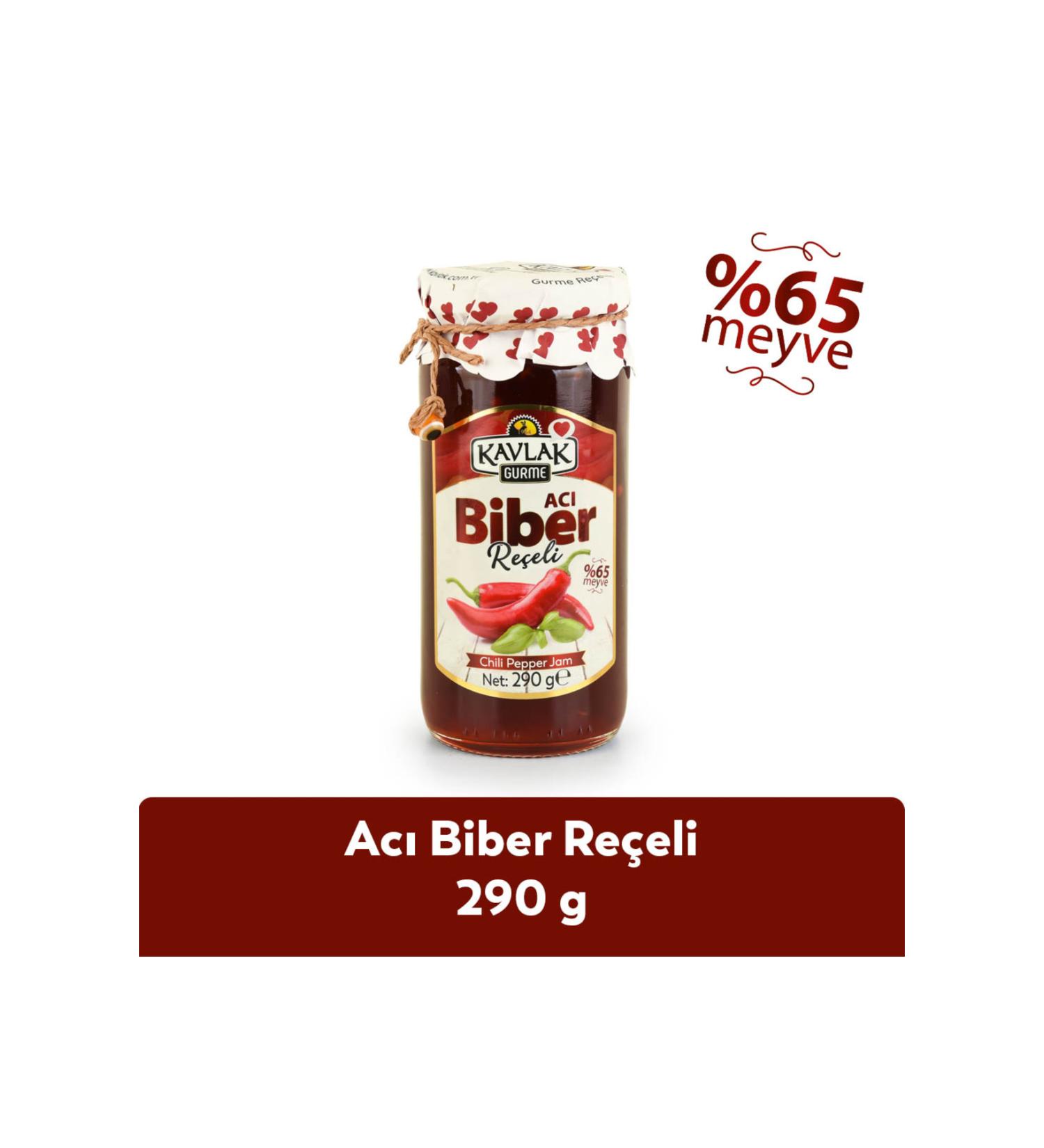 Kavlak Olive Hot Pepper Jam 290 Gr Glass Jar
