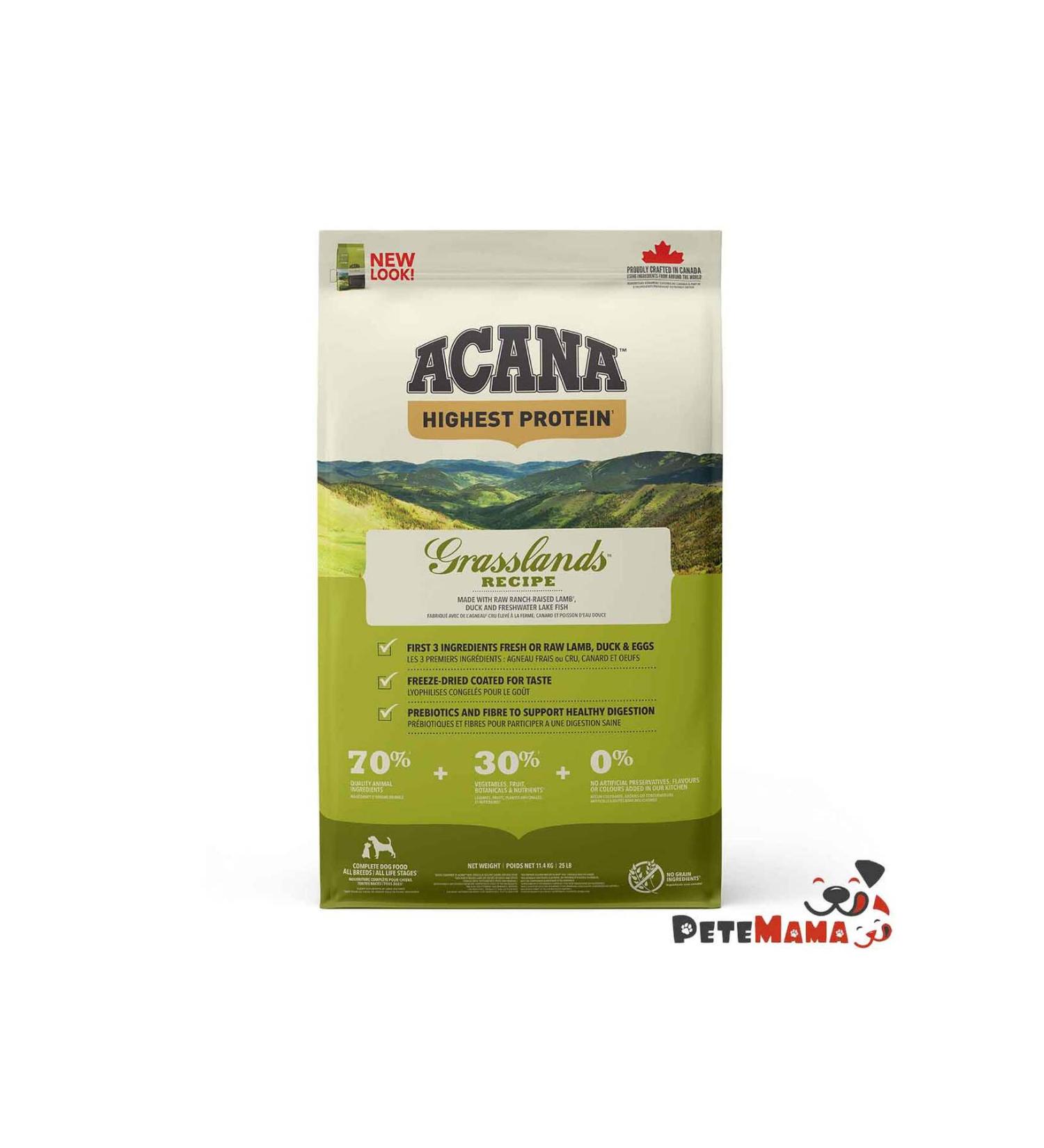 Acana REGIONALS GRASSLANDS LAMB DUCK EGG AND LAKE FISH DOG FOOD 2 KG