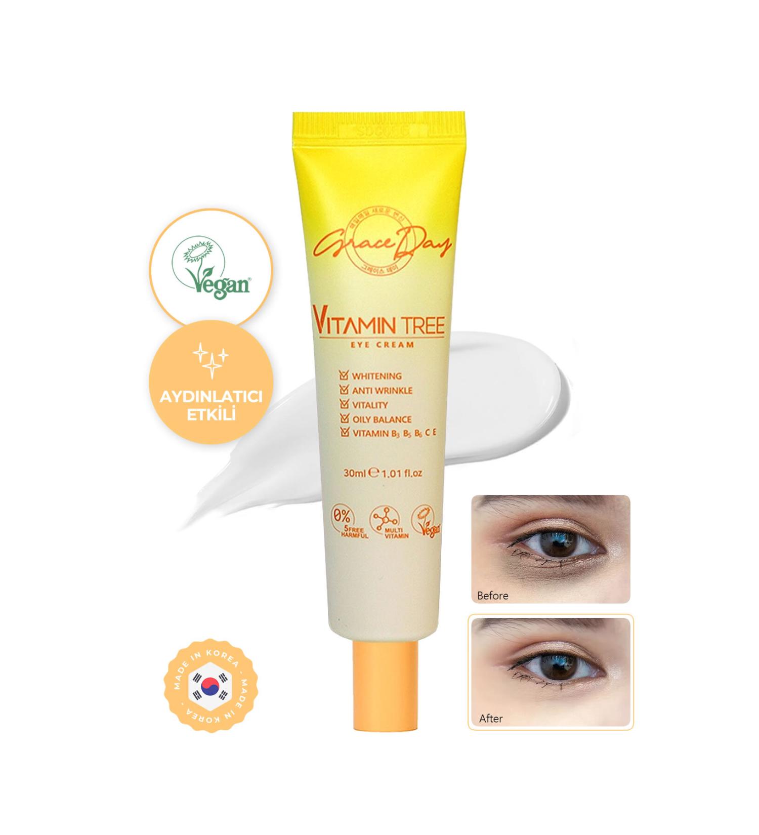 Grace Day Brightening Niacinamide and Vitamin Complex Vegan Eye Cream Vitamin Tree Eye Cream - Buy Online on GoSupps.com