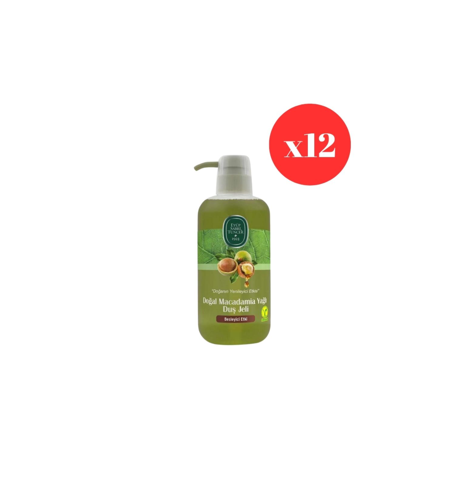 Ey p Sabri Tuncer Natural Macadamia Oil Shower Gel 600 ml 12 Pieces