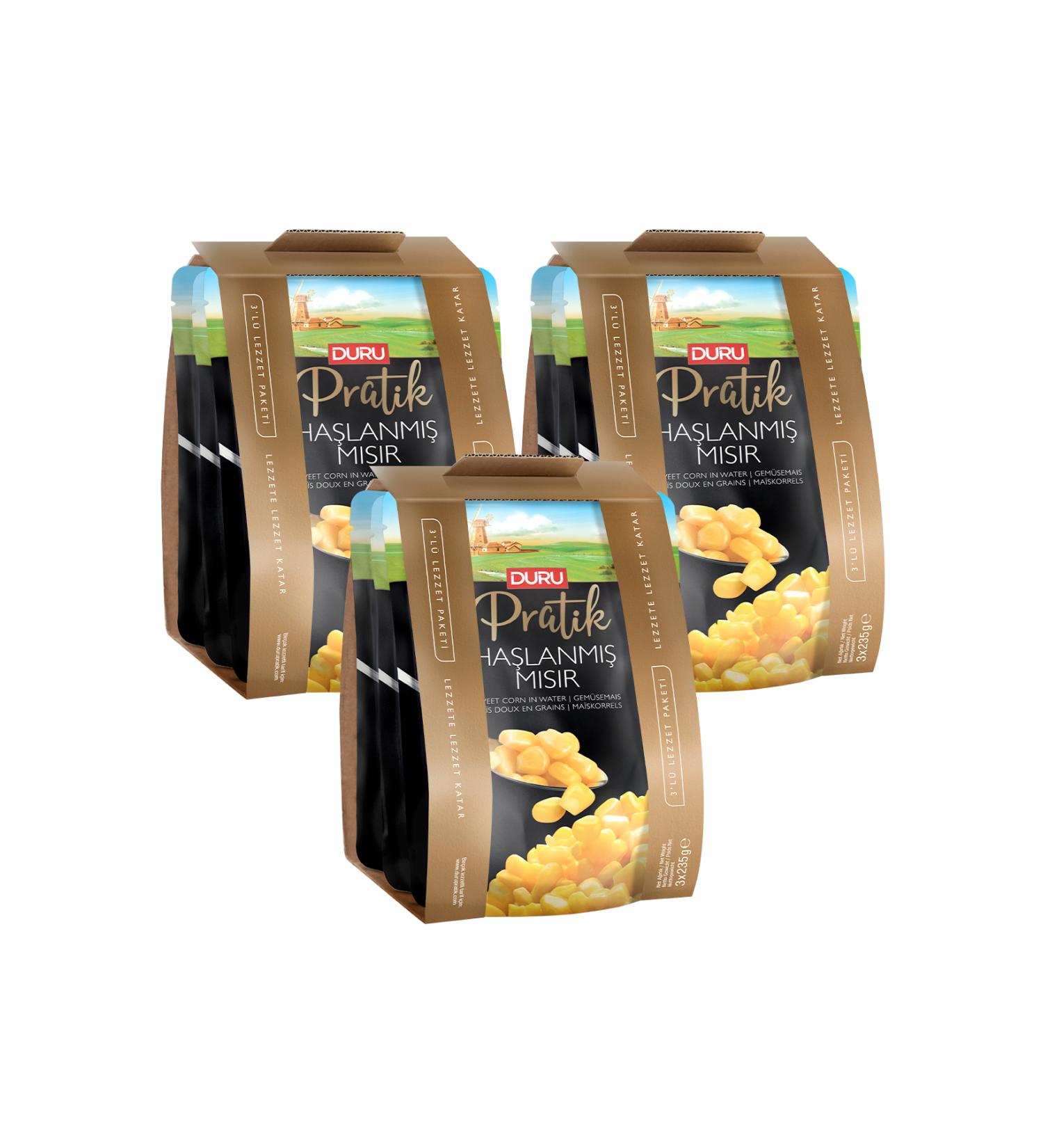 Duru Bulgur 3-Piece Duru Practical Boiled Corn (705grx3pcs)