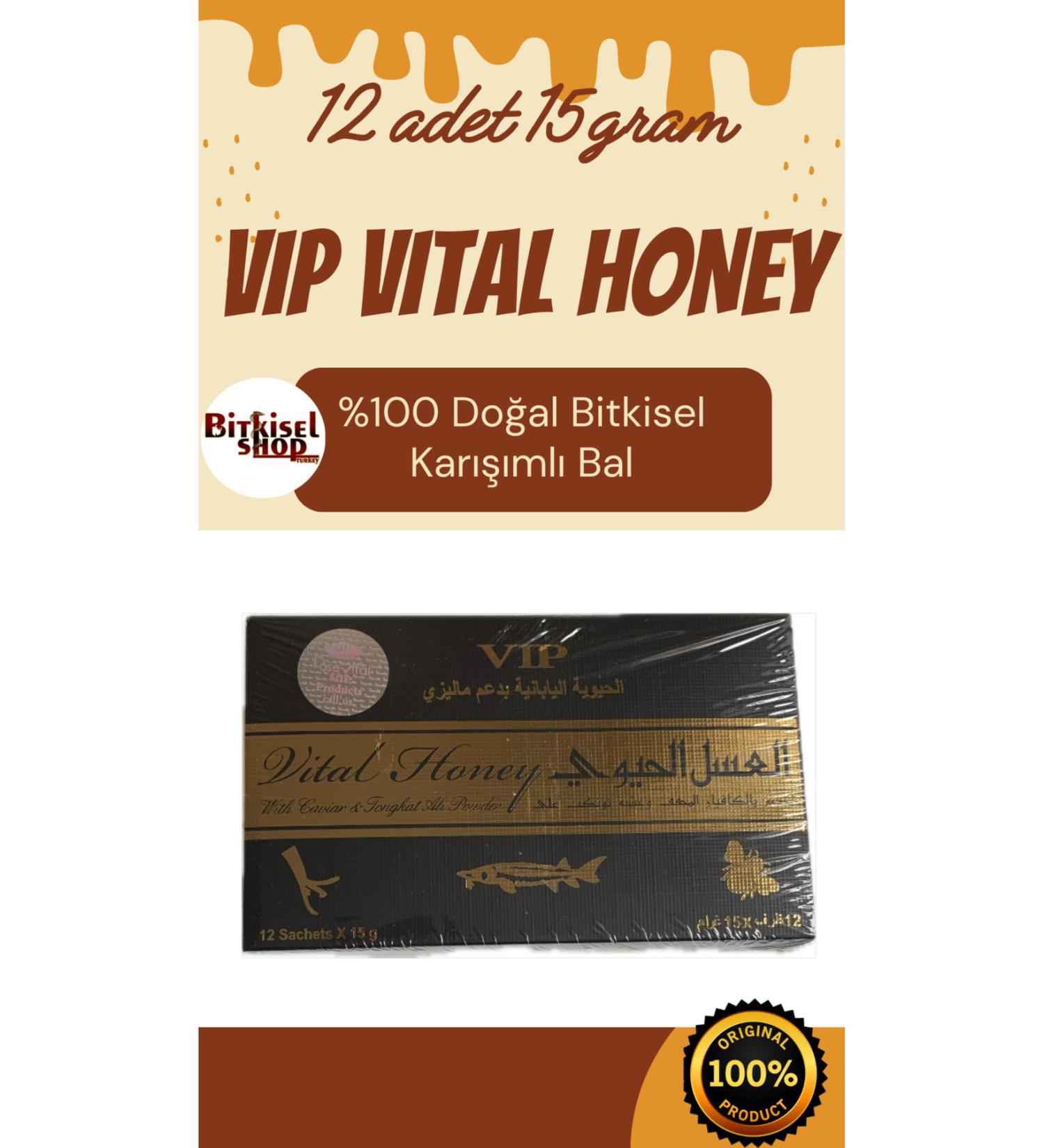 Vip Bitkisekshoptr VIP VITAL HONEY 12pcs 15gr