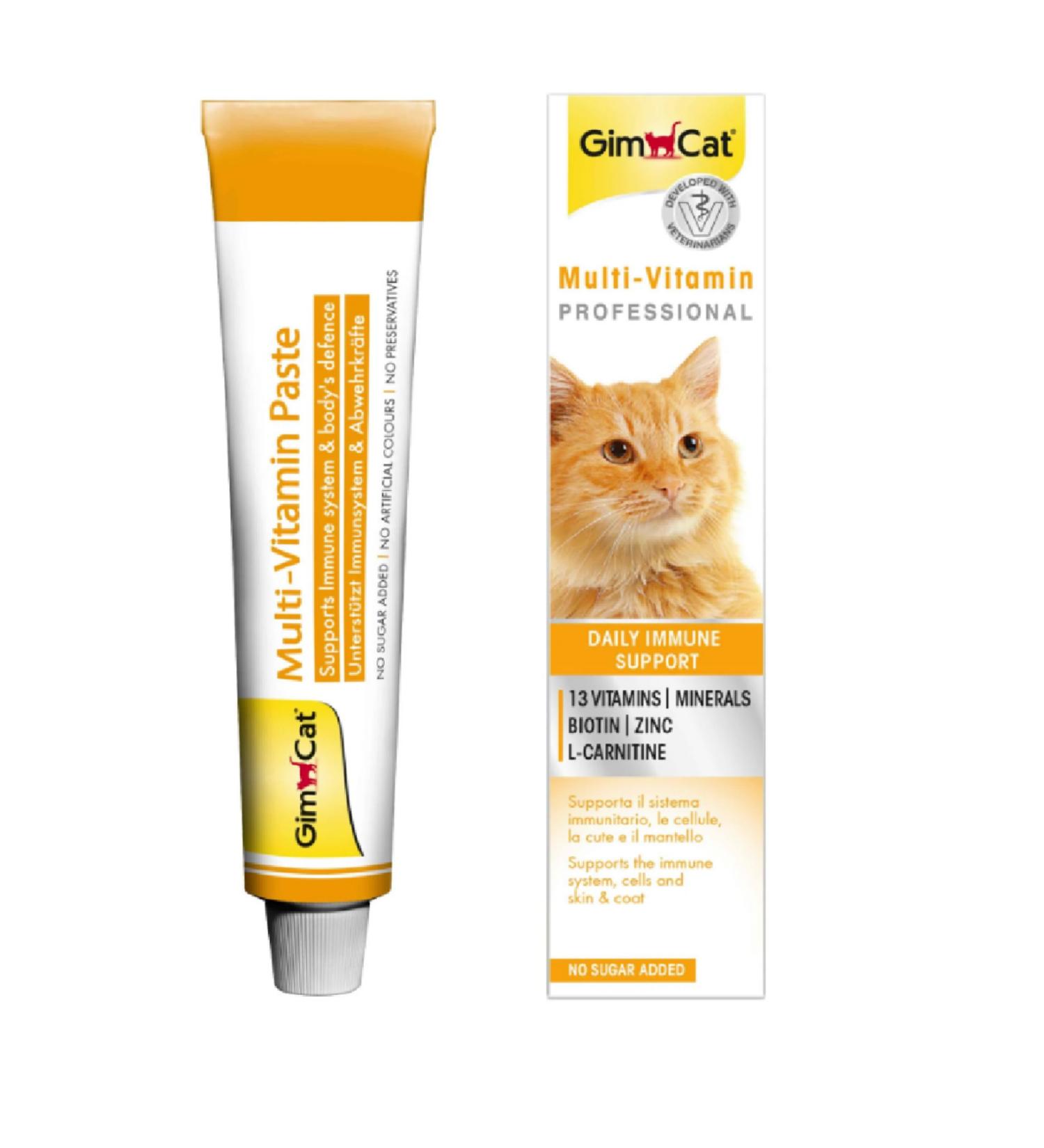 Gimcat Cat Vitamin Cat Multivitamin Paste 13 Vitamin Mineral Additional Nutrition Supplement Cat Paste 100 gr - Buy Online on GoSupps.com