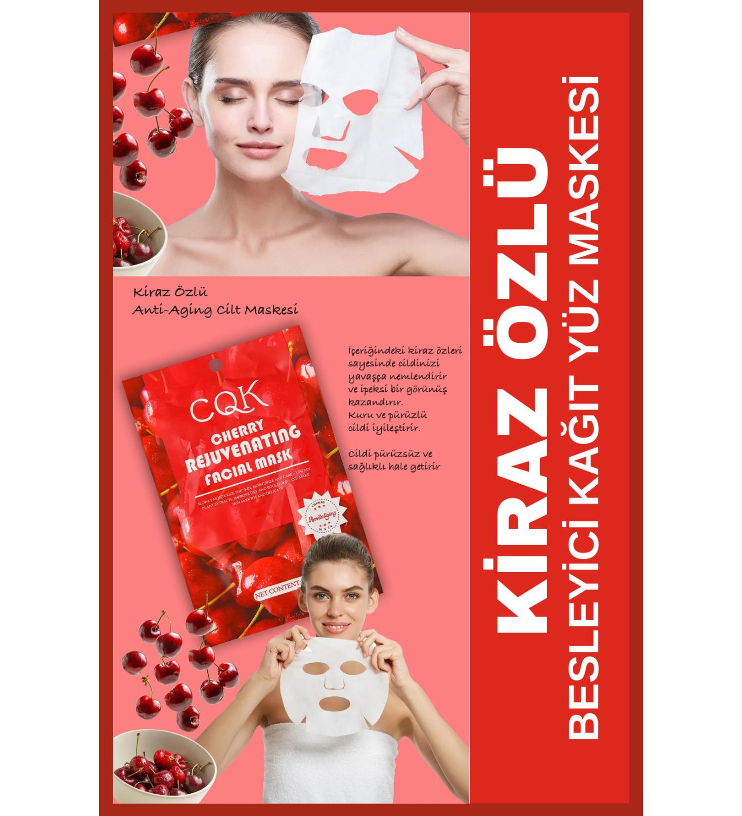 QN AY Cherry Blossom GQK Moisture Bomb Revitalizing Dry Skin (1pc) Facial Care Mask Home Care