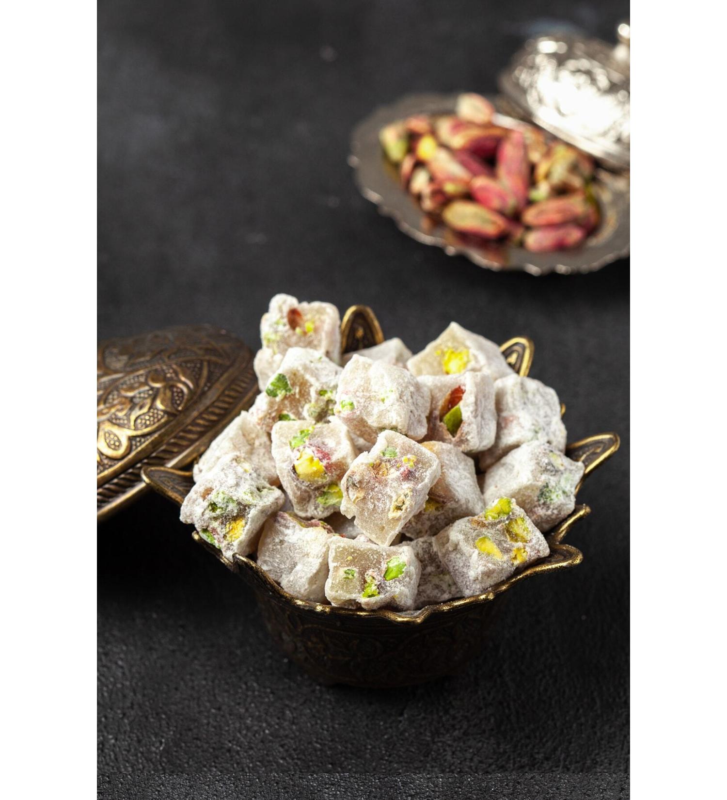 H srevzade Double Roasted Pistachio Turkish Delight 375 gr
