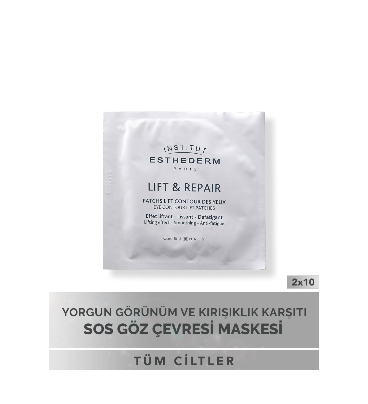 INSTITUT ESTHEDERM LIFT PATCHES REDUCING FATIGUE AND WRINKLES SOS EYE MASK 2X10 - Buy Online on GoSupps.com