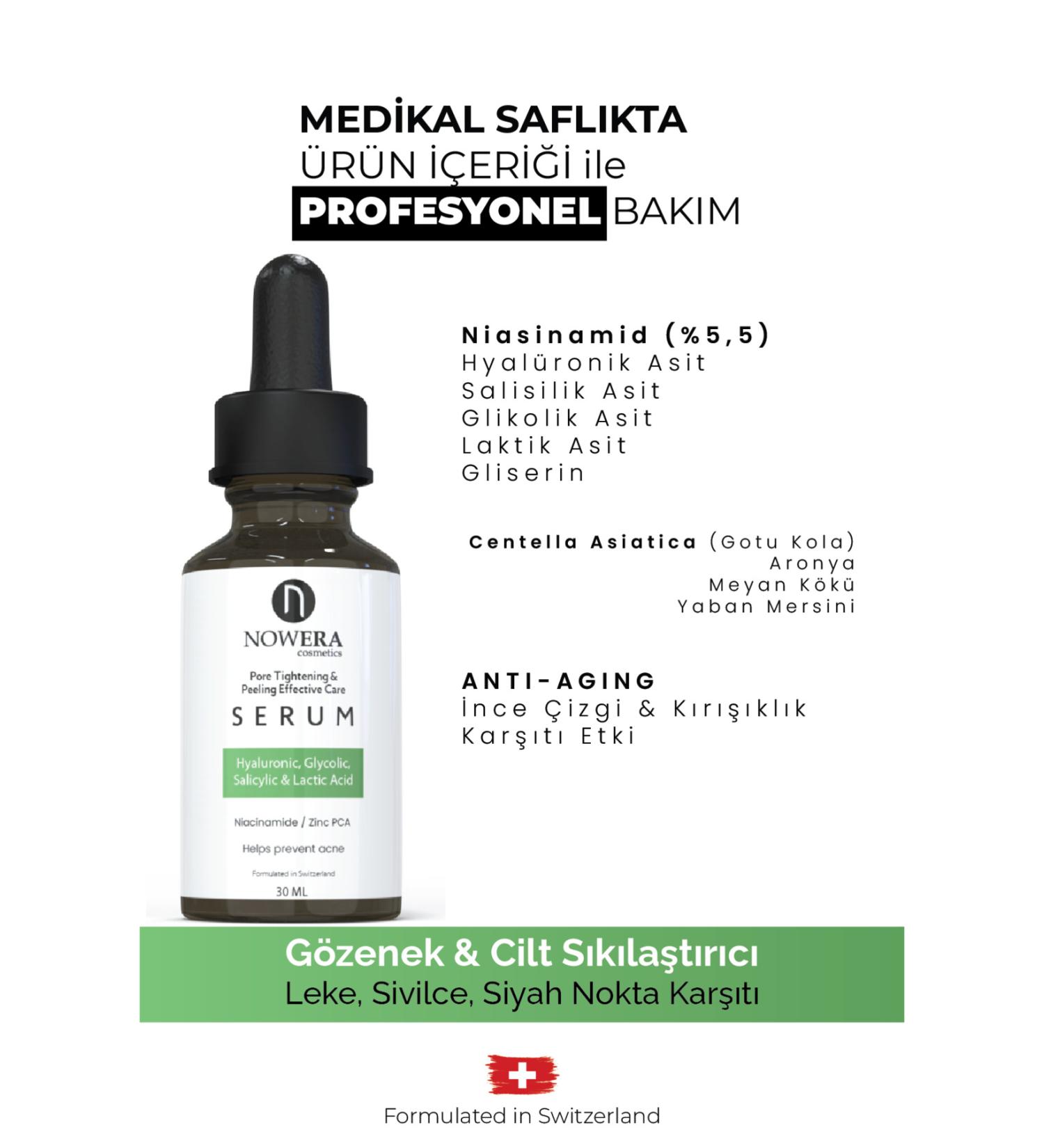 N Nowera Cosmetics Pore tightening acne and blackhead elimination nourishing care serum