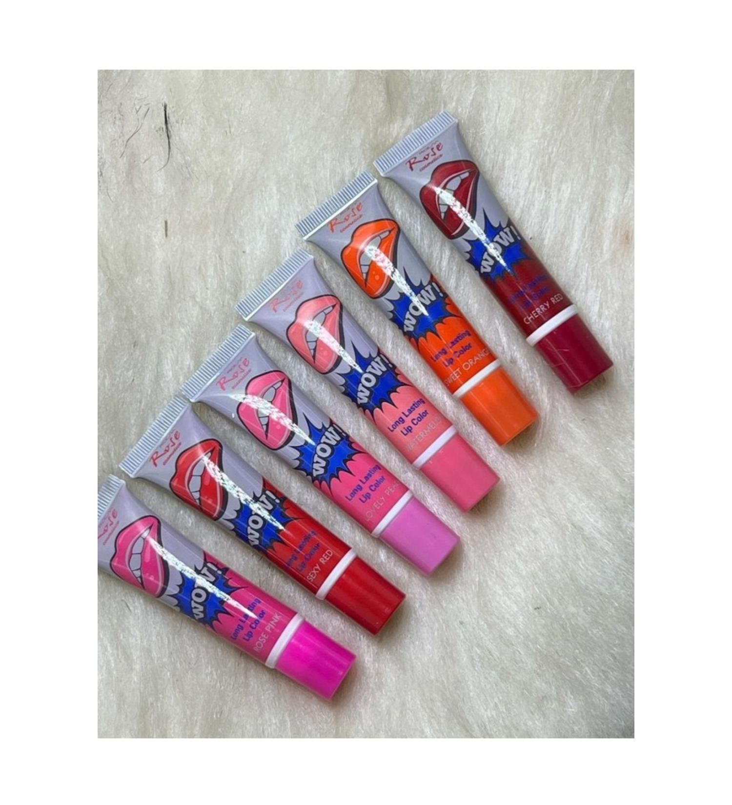 Rose 6-piece peel-off lipstick set