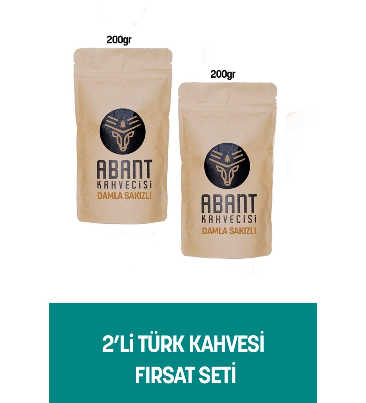 Abant Kahvecisi (2X200GR) 2 Piece Natural Mastic Turkish Coffee Opportunity Set