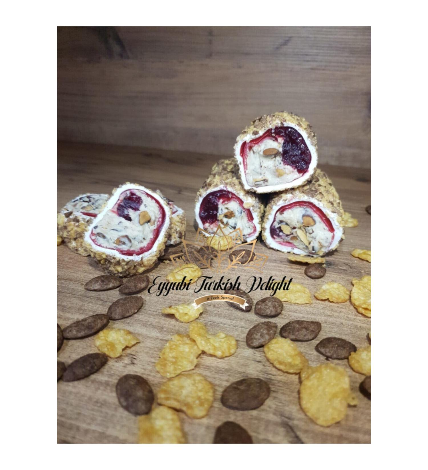 Eyyubi Turkish Delight Crunch Strawberry Bekir Turkish Delight 1 Kg