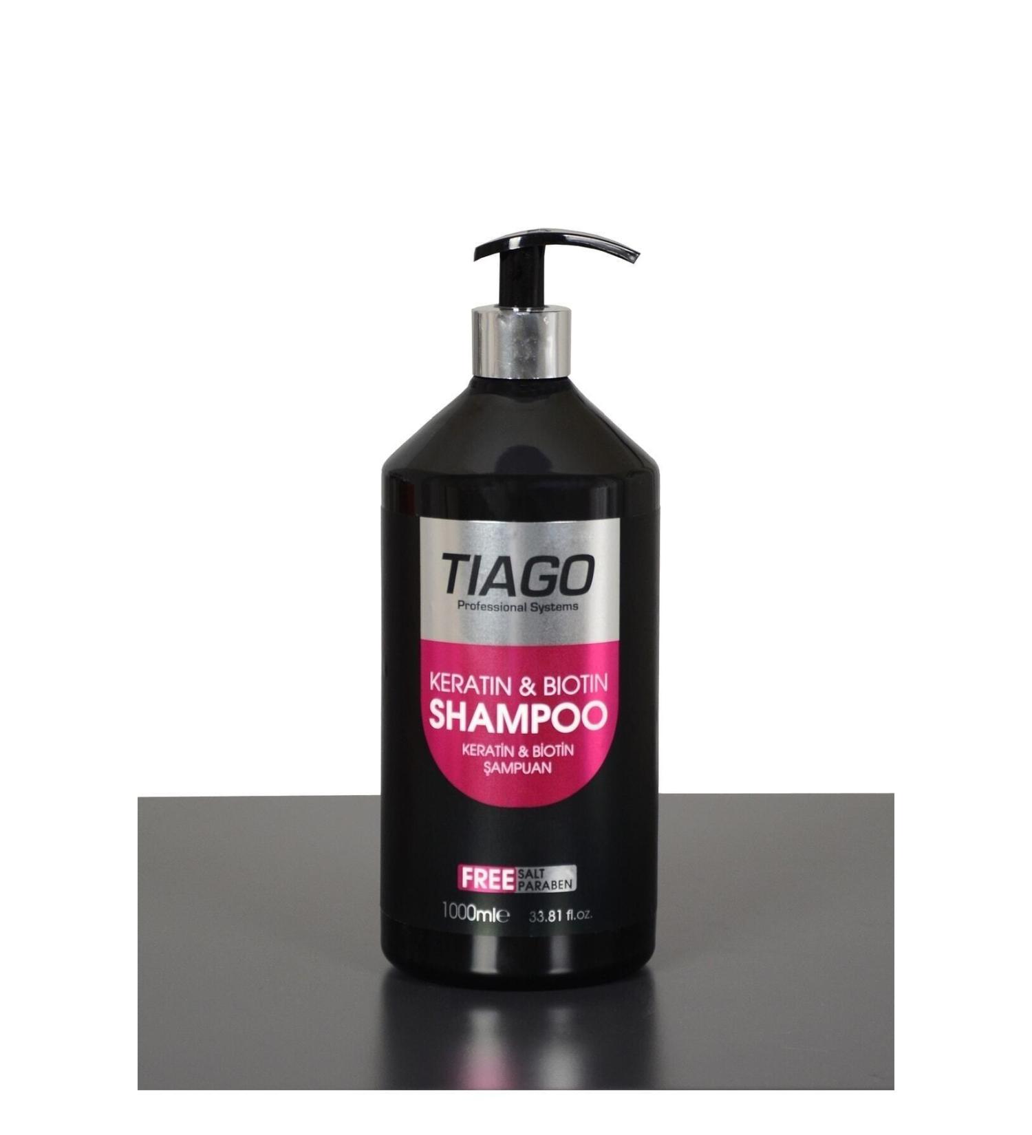 Tiago Keratin&biotin Salt-Free Shampoo 1000 Ml - Buy Online on GoSupps.com