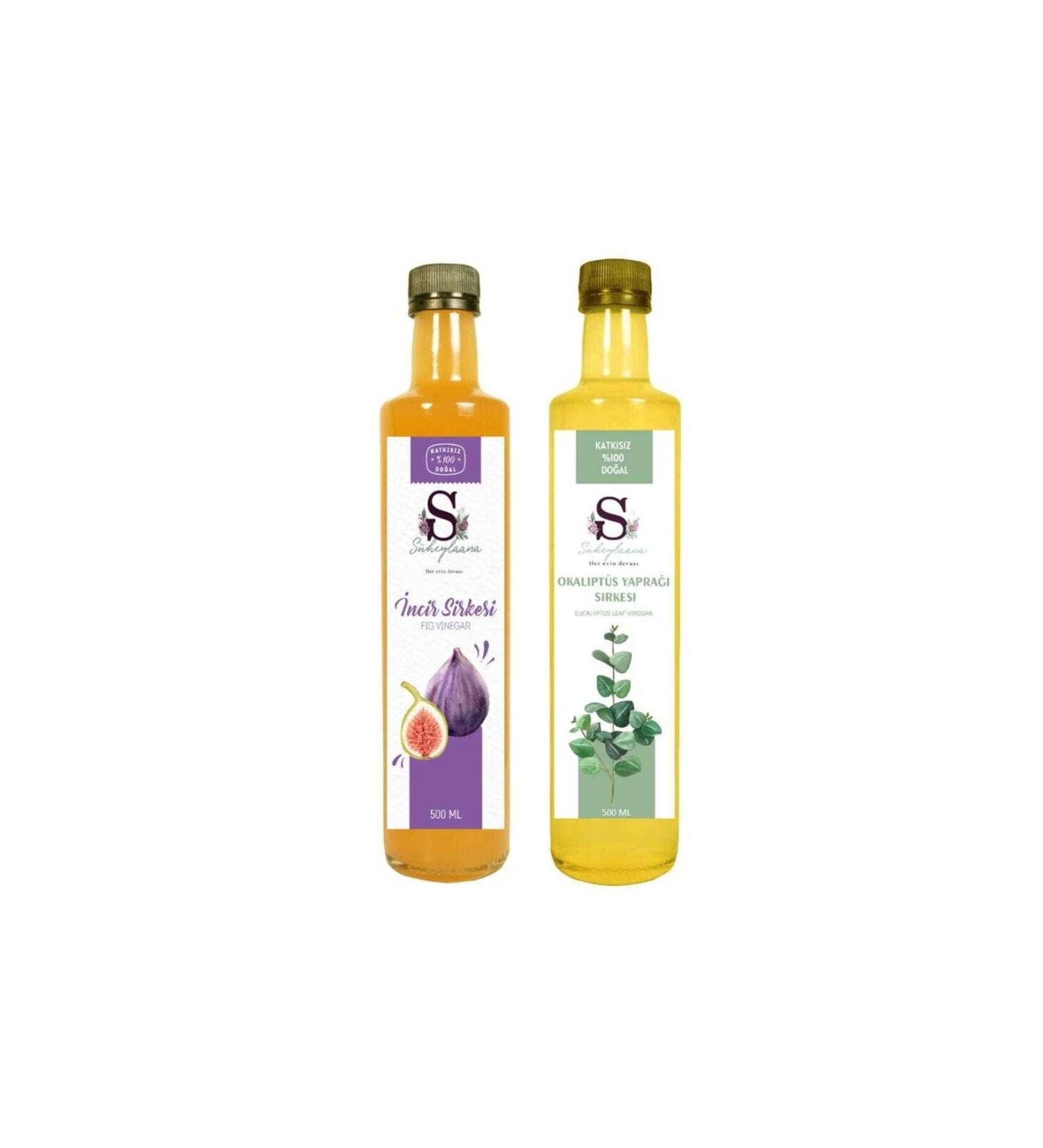 Suheylaana Natural Fig Vinegar 500 Ml And Natural Eucalyptus Leaf Vinegar 500 Ml