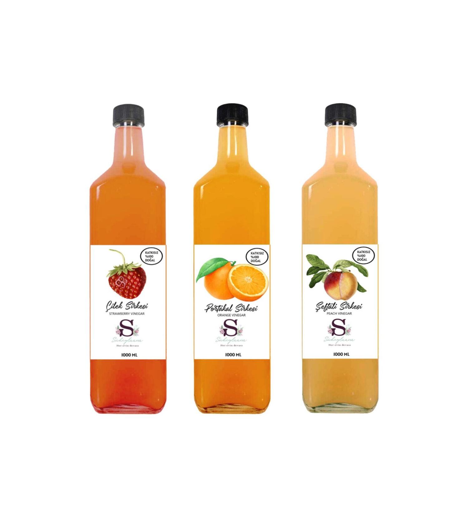 Suheylaana Natural Strawberry Orange and Peach Vinegar 1000 Ml