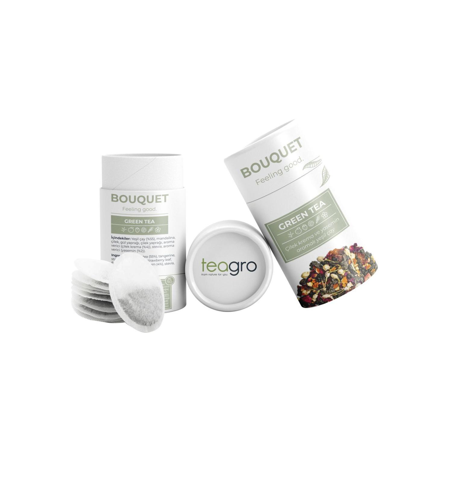 Teagro Bouquet - Strawberry and Jasmine Green Tea - 24 Tea Bags - Buy Online on GoSupps.com
