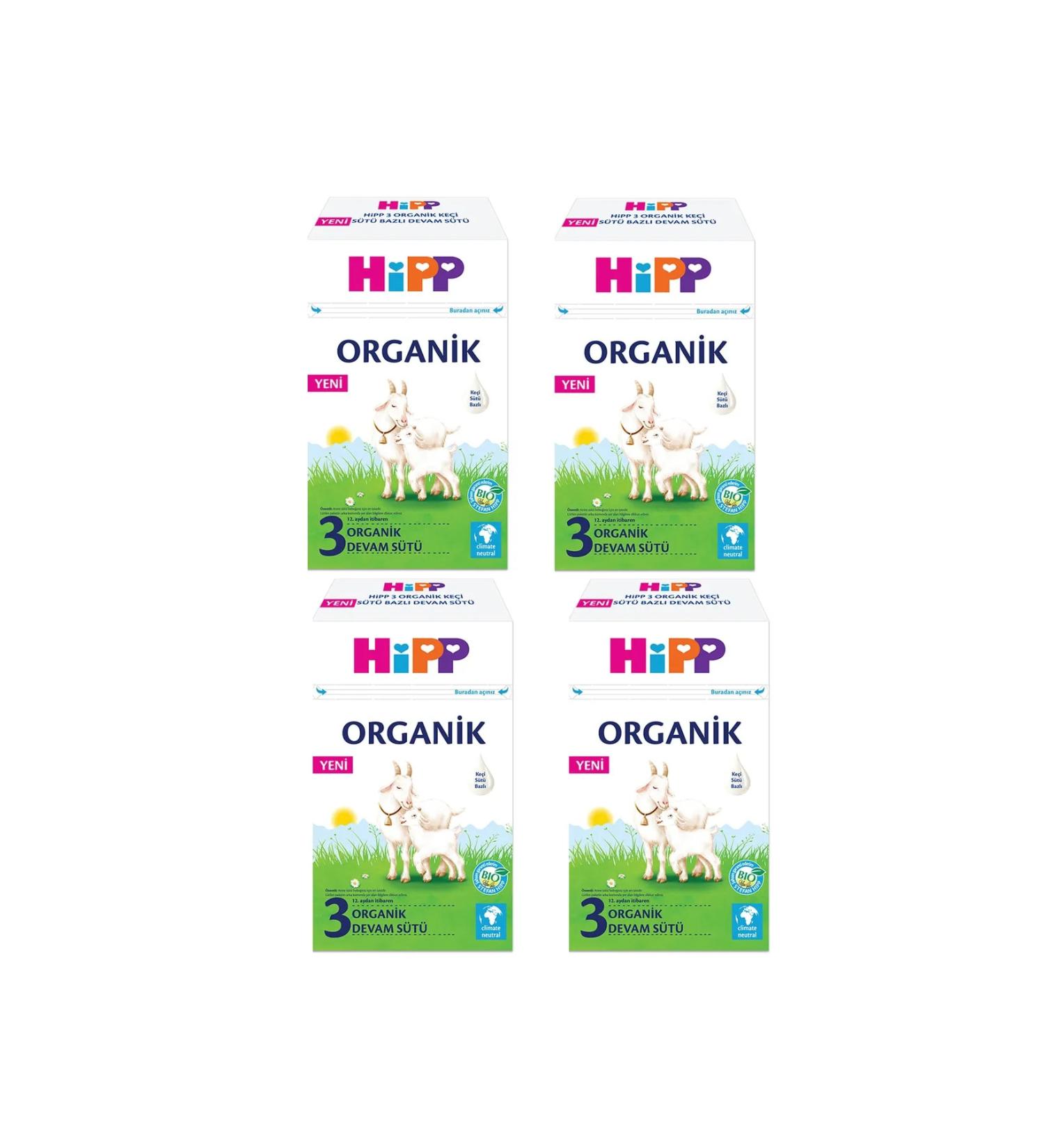 Hipp H PP Organic Goat Milk Number 3 400 GR +1 YEAR OLD 4-Pack Advantage Package (1600GR)