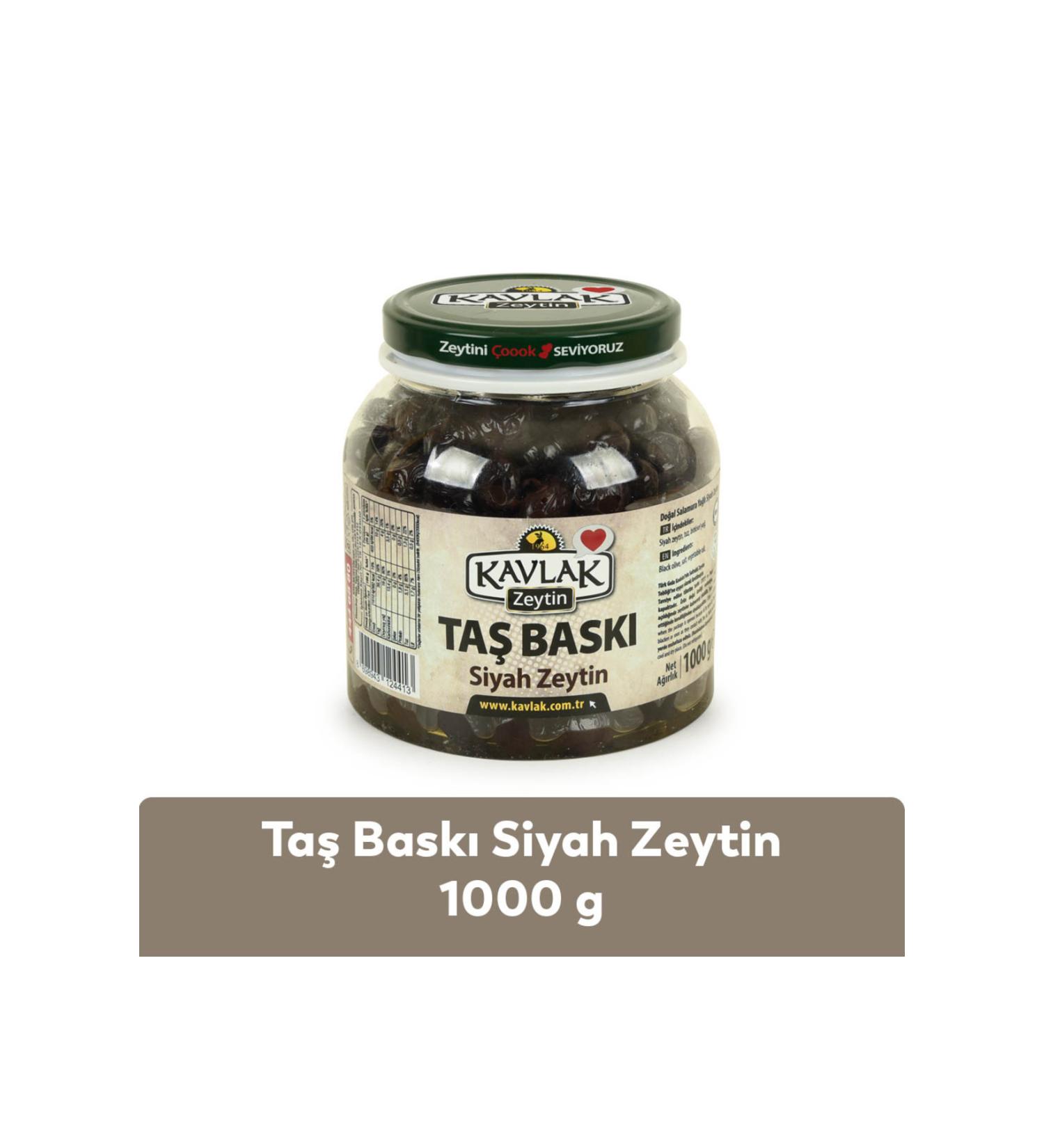 Kavlak Stone Printed Gemlik Black Olives 1 Kg