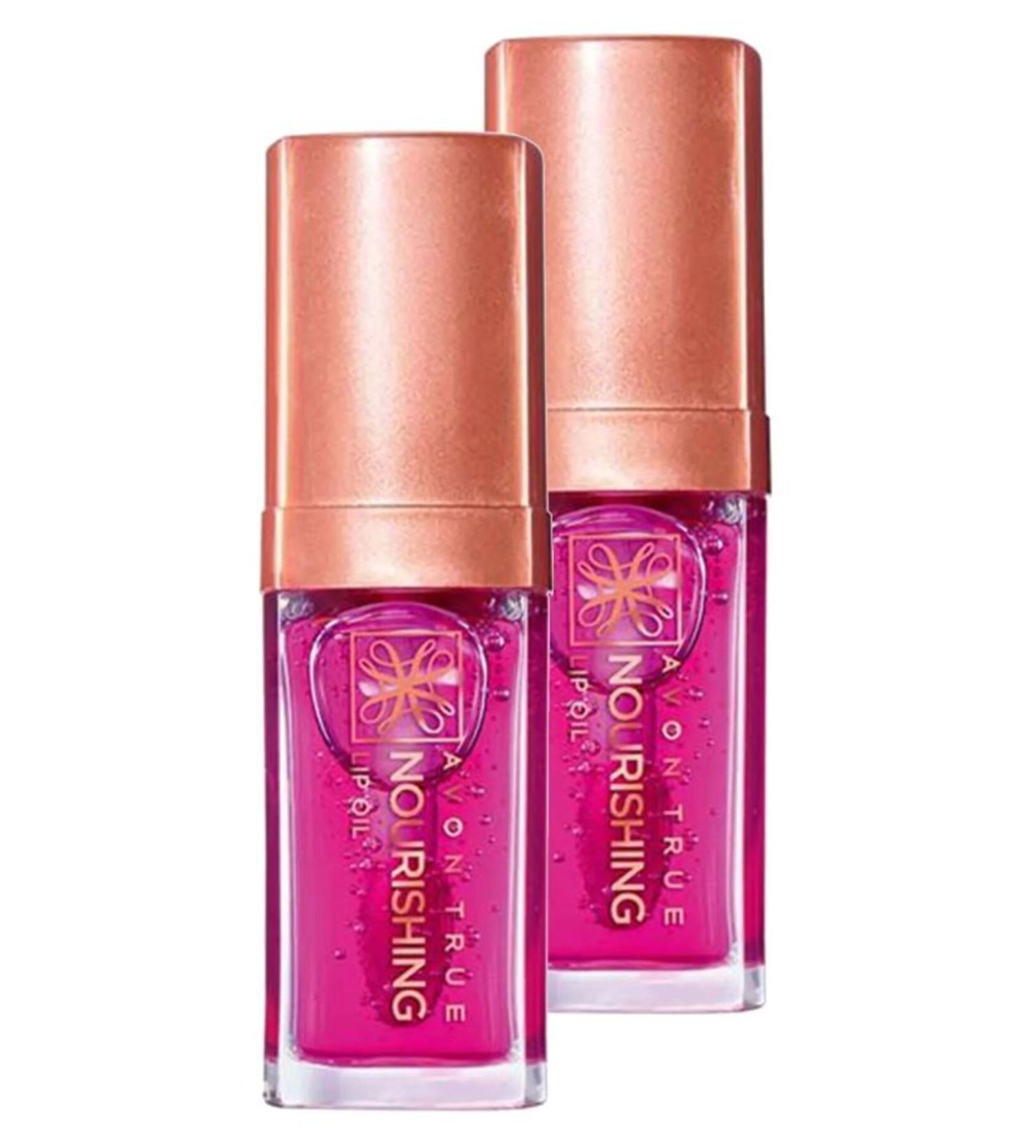 Avon True Nourishing Lip Oil 7 Ml. Blossom Duo Set