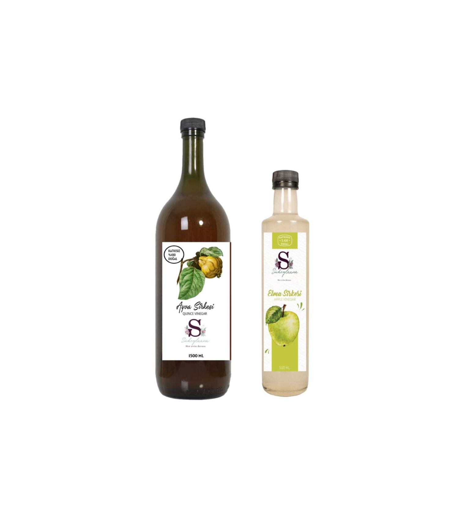 S heylaana Natural Quince Vinegar 1500 Ml - Natural Apple Vinegar 500 Ml