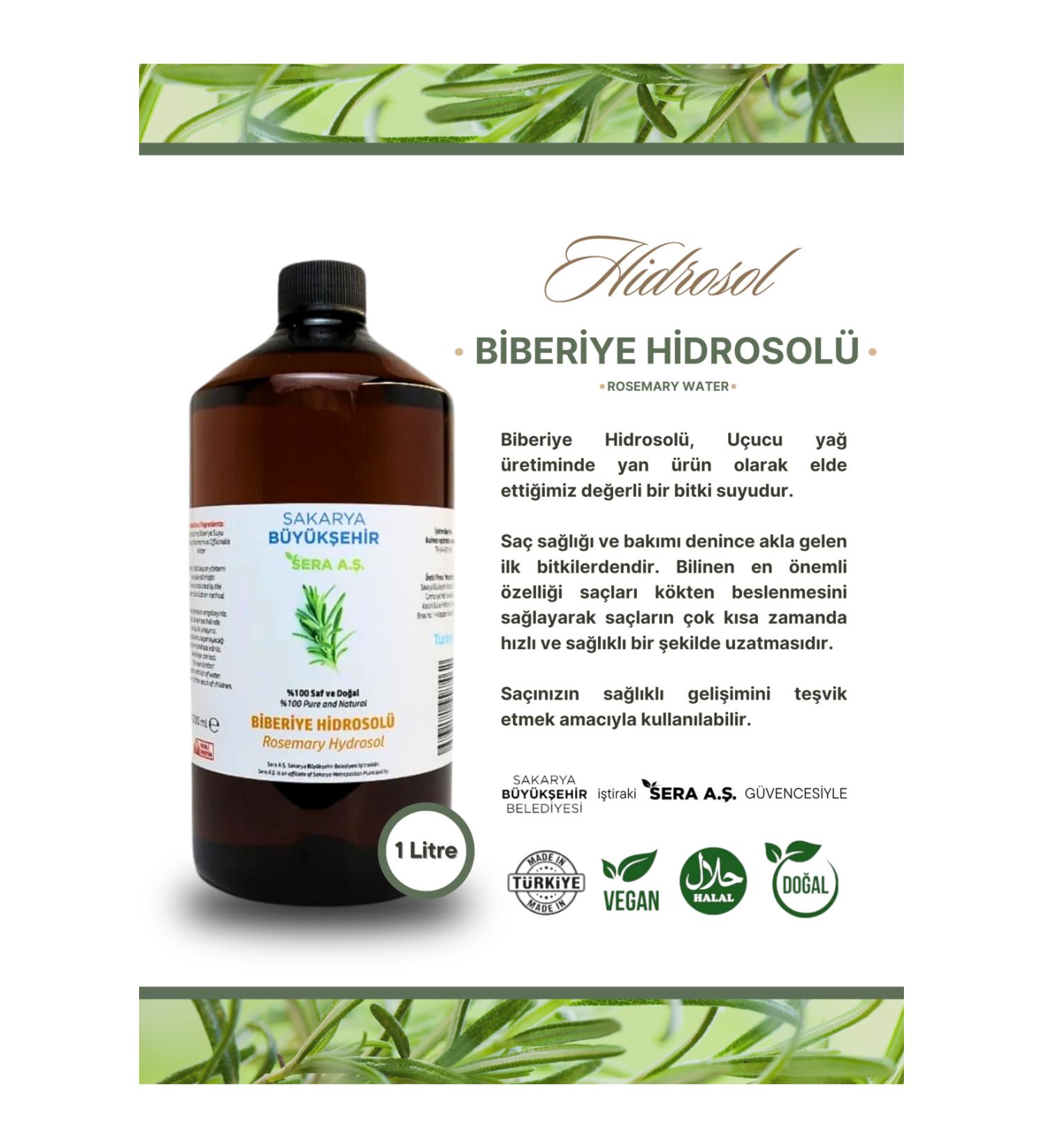 SBB SERA Rosemary Water Hydrosol 1 L (hydrosol/hydrolate)