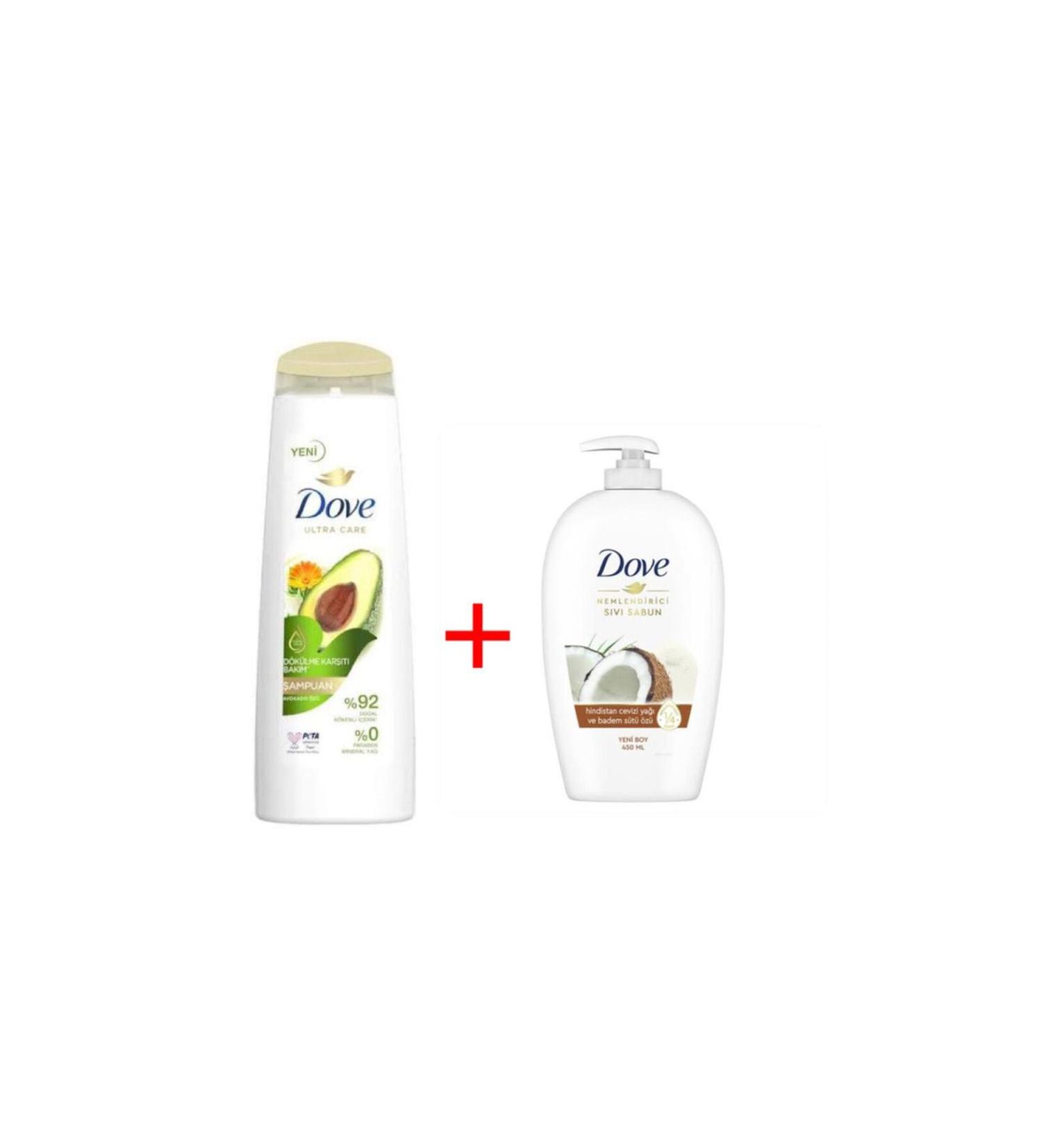 Dove Shampoo + Dove Moisturizing Liquid Soap