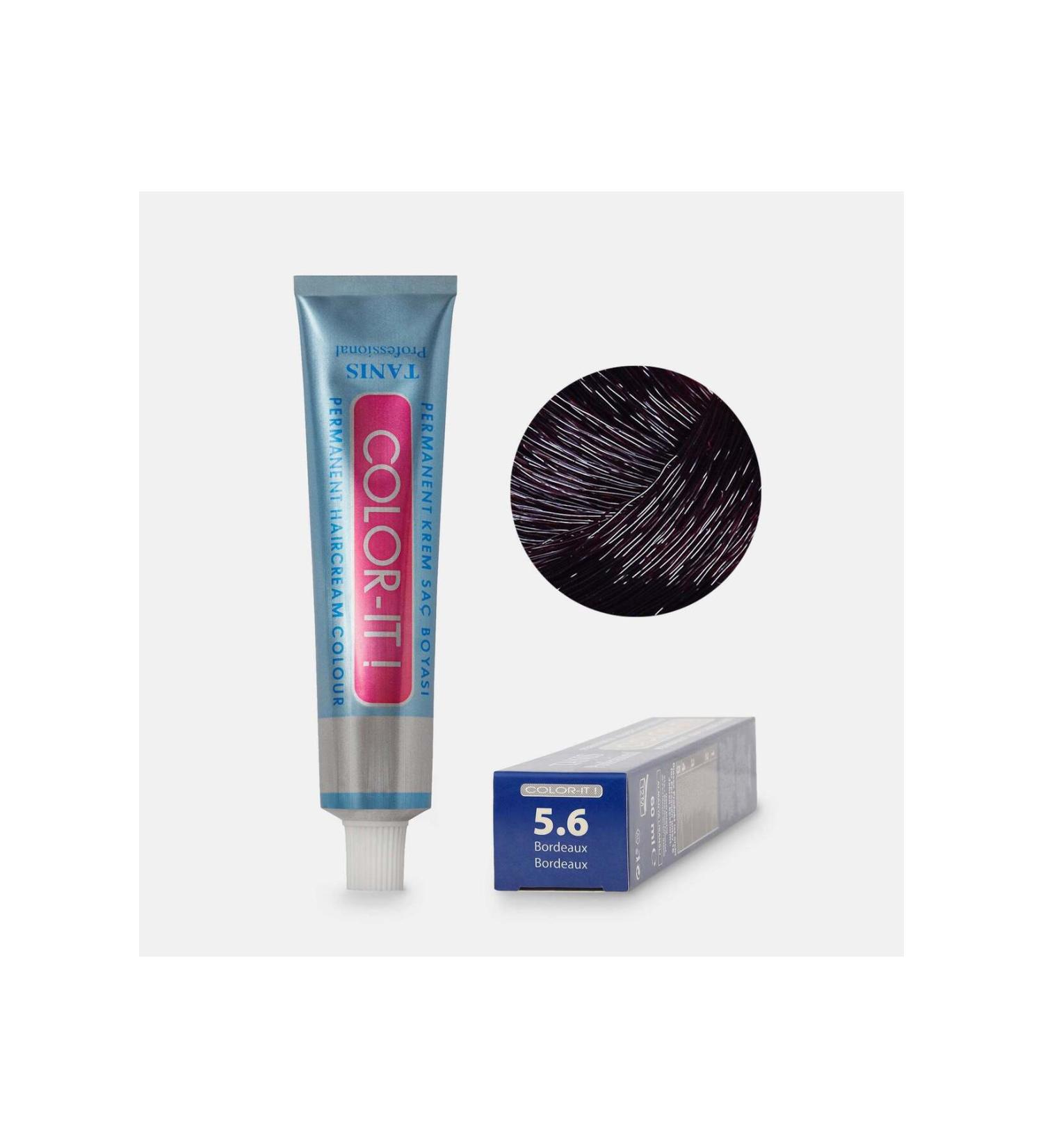 TANIS PROFESSIONAL Permanent Hair Dye COLOR-IT 5.6 Bordeaux