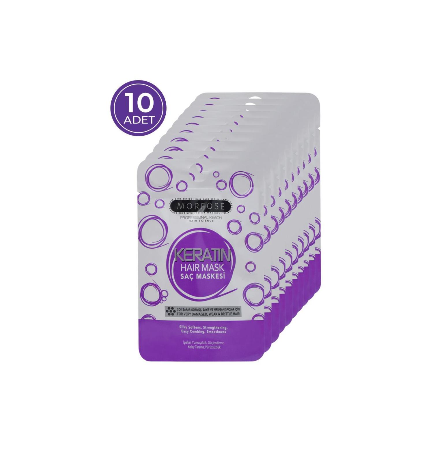 Morfose Keratin Hair Mask 25 ml 10 Pieces - Buy Online on GoSupps.com