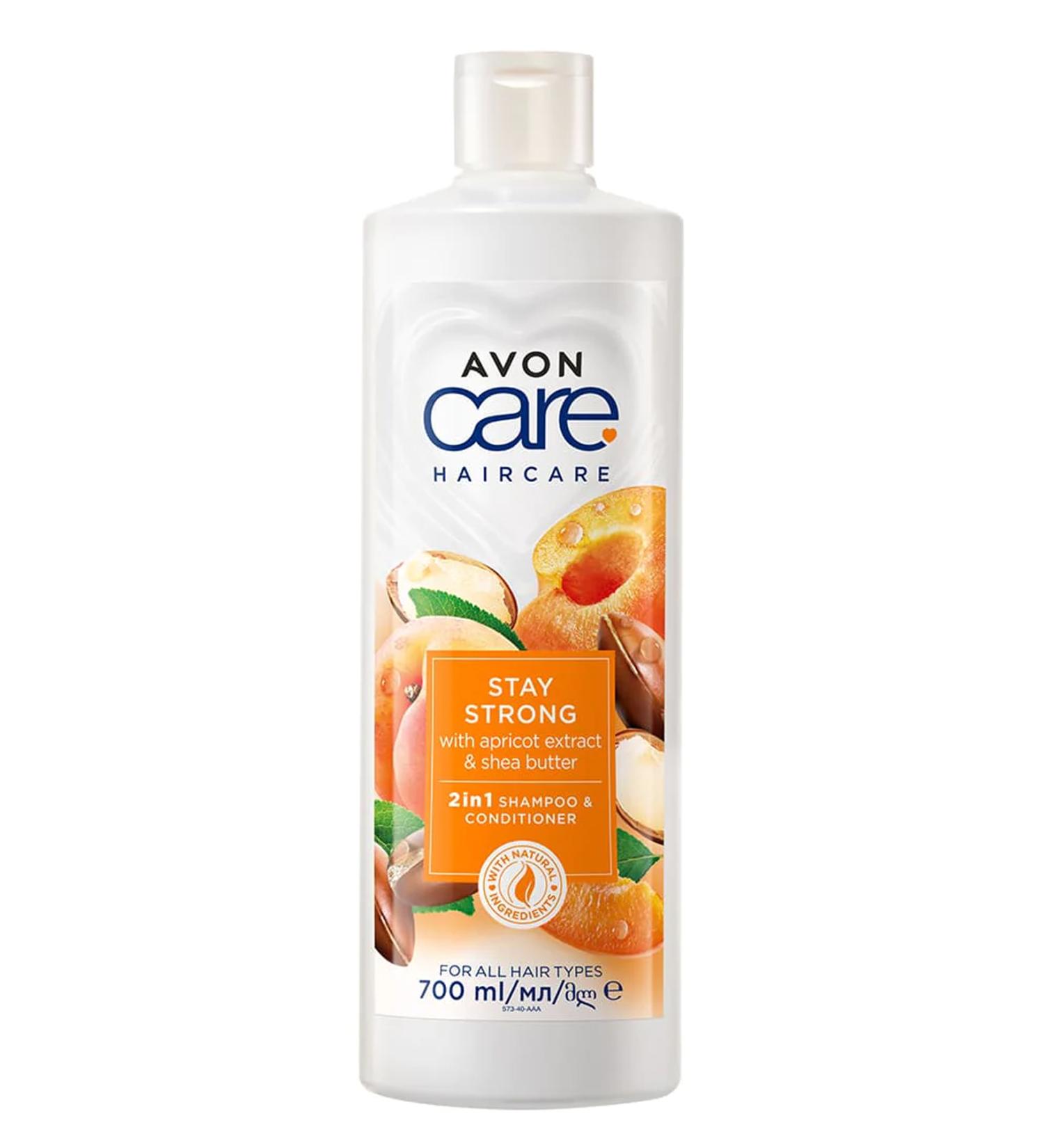 Avon Care Apricot and Shea Extract Shampoo and Conditioner 700 Ml.