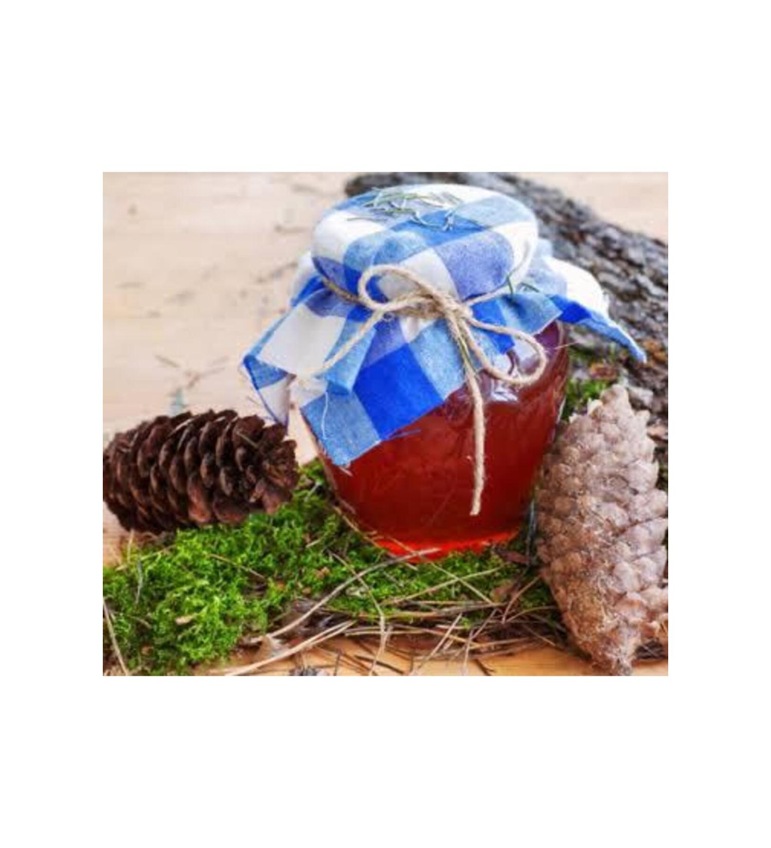 bodrum organic market Datca Natural Secretion Pine Honey 400 gr Glass Jar