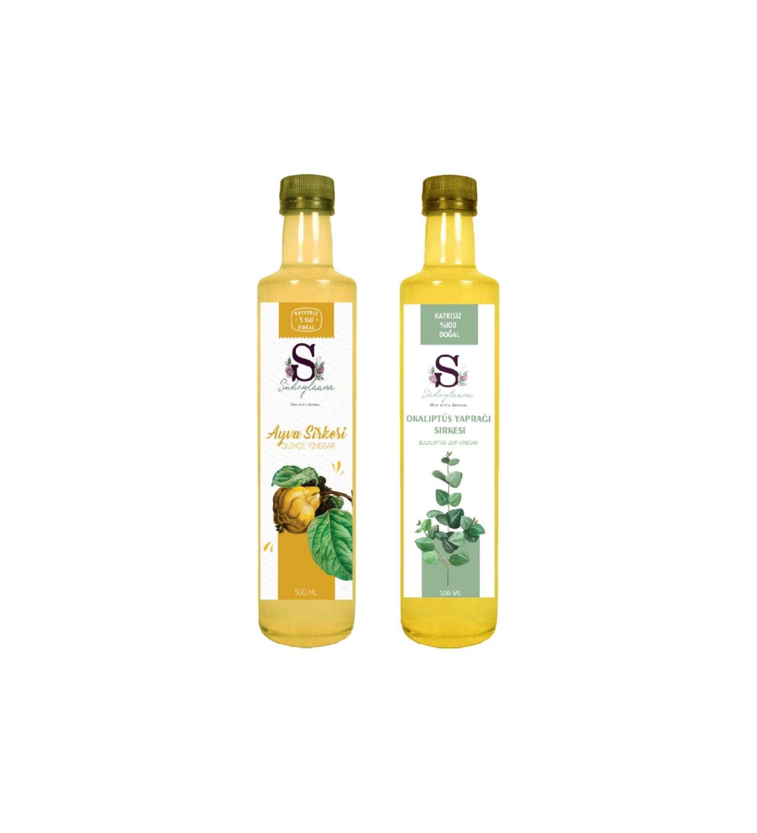 S heylaana Natural Quince Vinegar 500 Ml - Natural Eucalyptus Leaf Vinegar 500 Ml