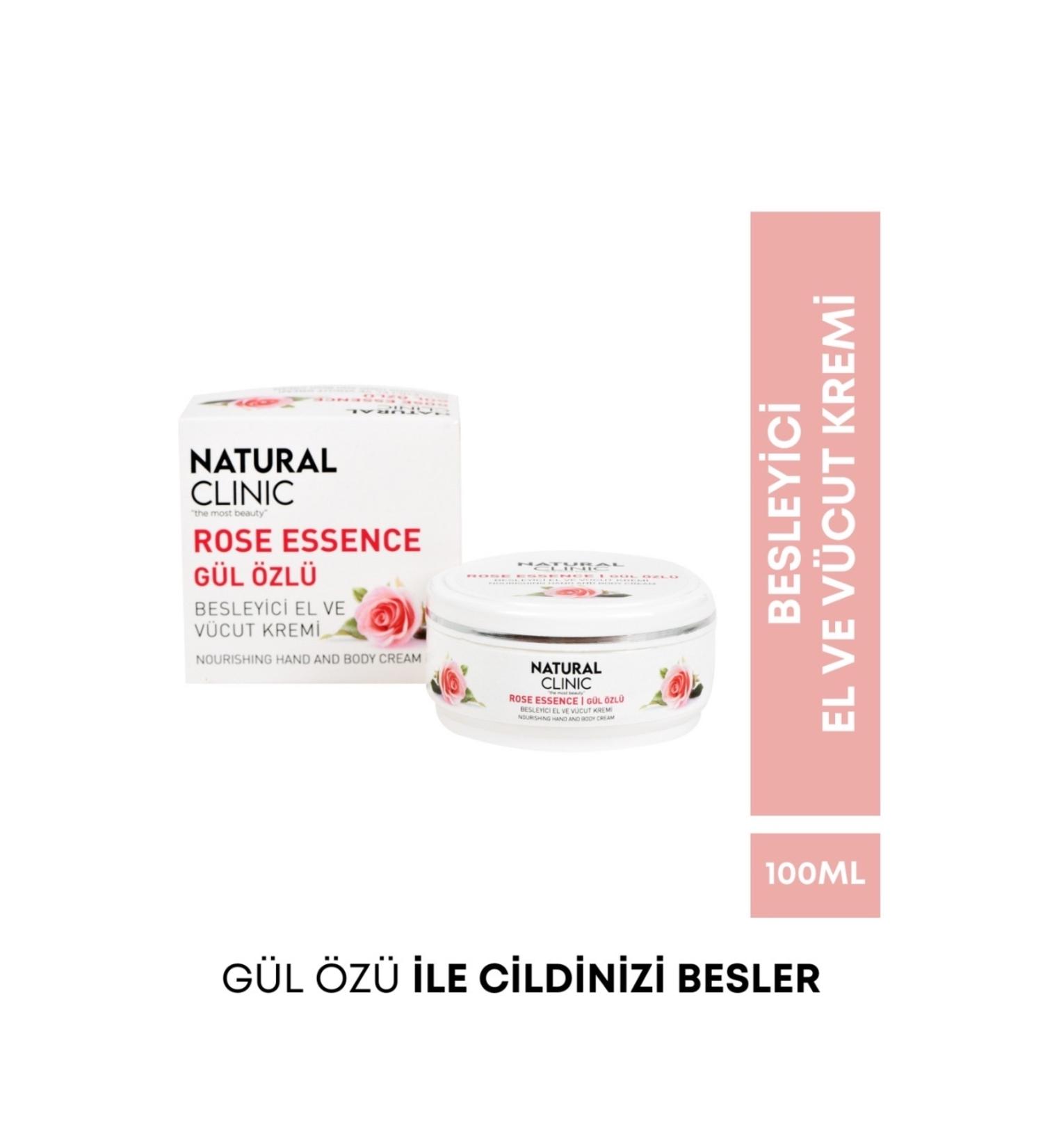 NATURAL CLINIC Rose Essence Hand and Body Cream Moisturizing and Nourishing 100ml