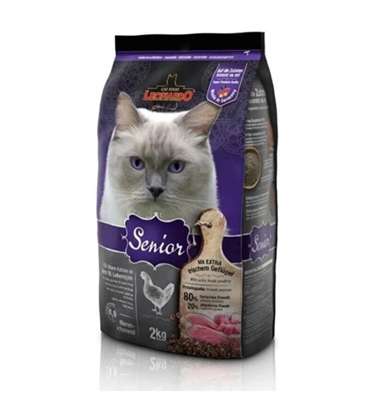 LEONARDO Senior 2 Kg Poultry Old Cat Dry Food