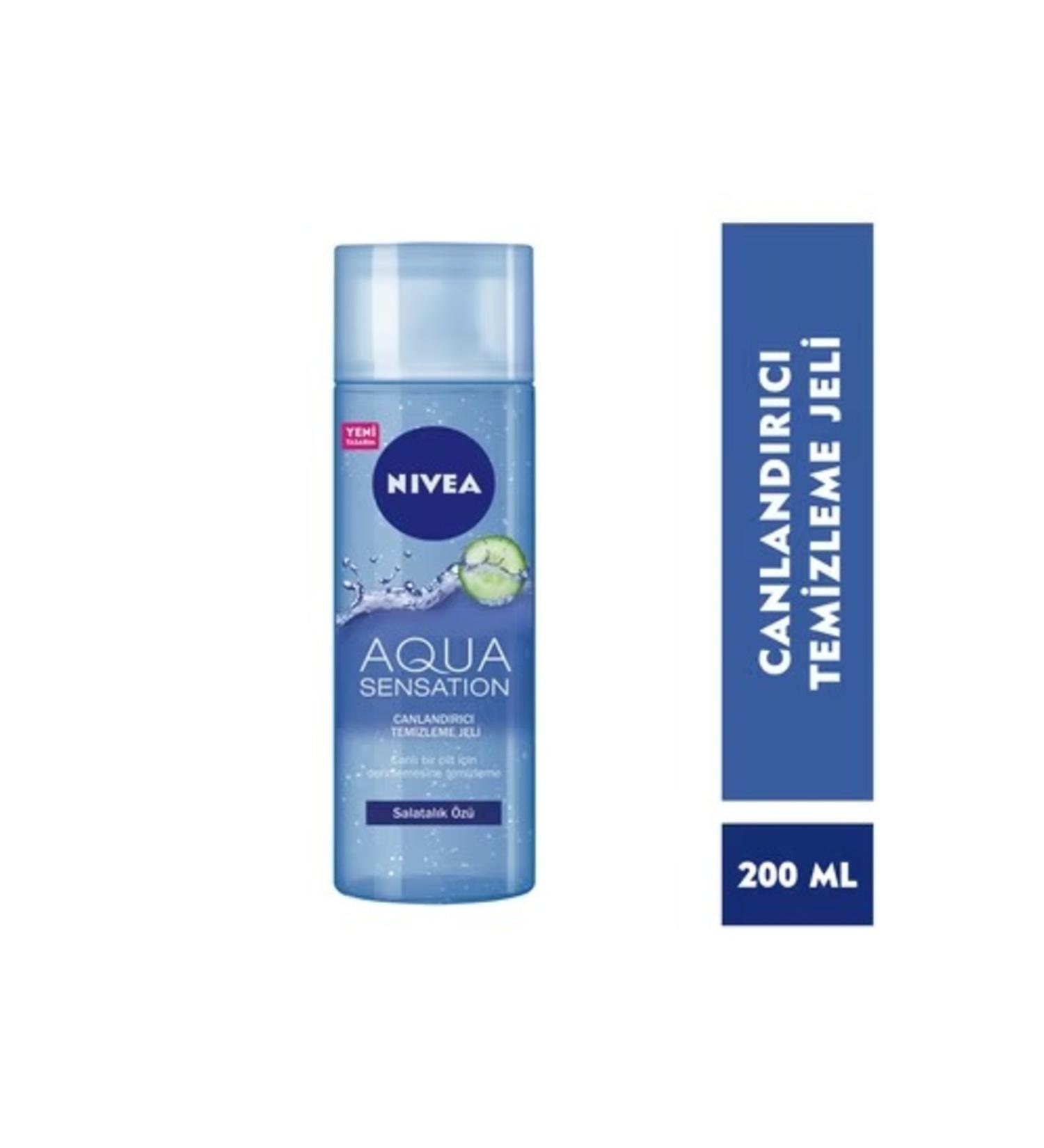 NIVEA Aqua Sensation Cucumber Extract Facial Cleansing Gel 200 ml - Buy Online on GoSupps.com