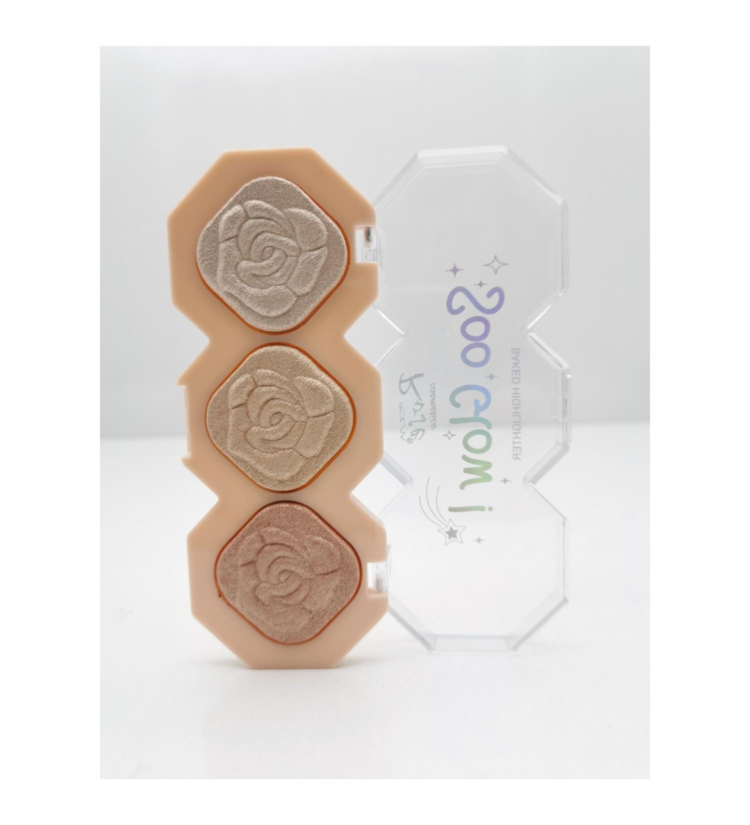 Cosha Beauty Rose Soo Glow 3-Pack Illuminating Palette - Highlighter